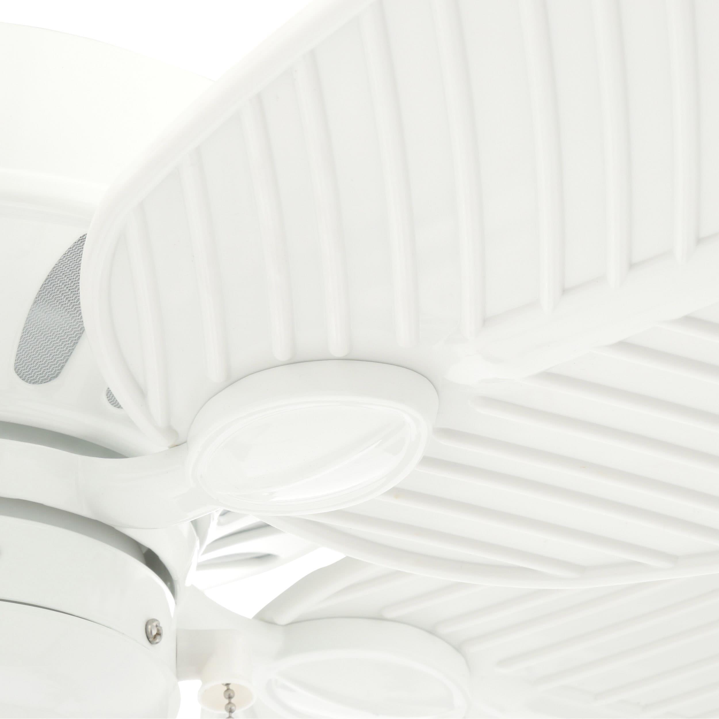 Cruise Tropical Palm 52" White Outdoor Ceiling Fan with Grain Blades