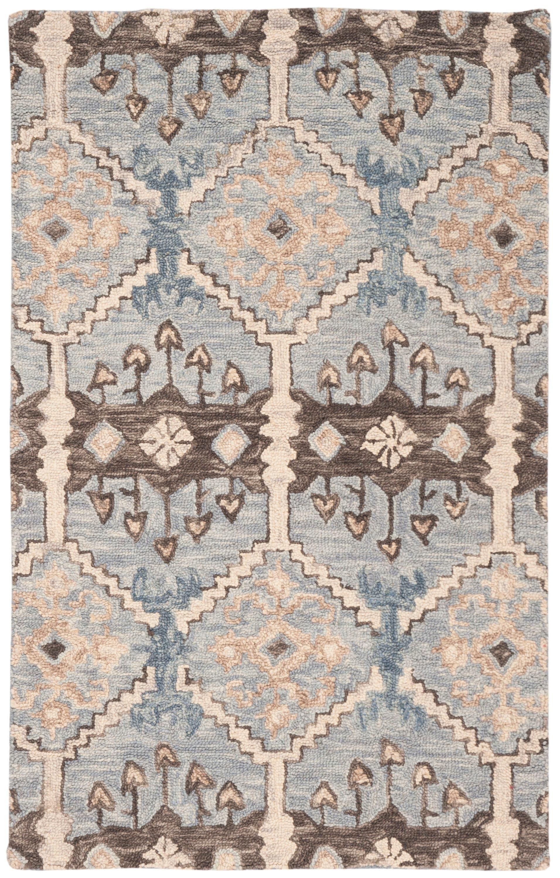 Aspen APN512 Hand Tufted Area Rug - Light Blue/Cream - 3' X 5' - Safavieh.
