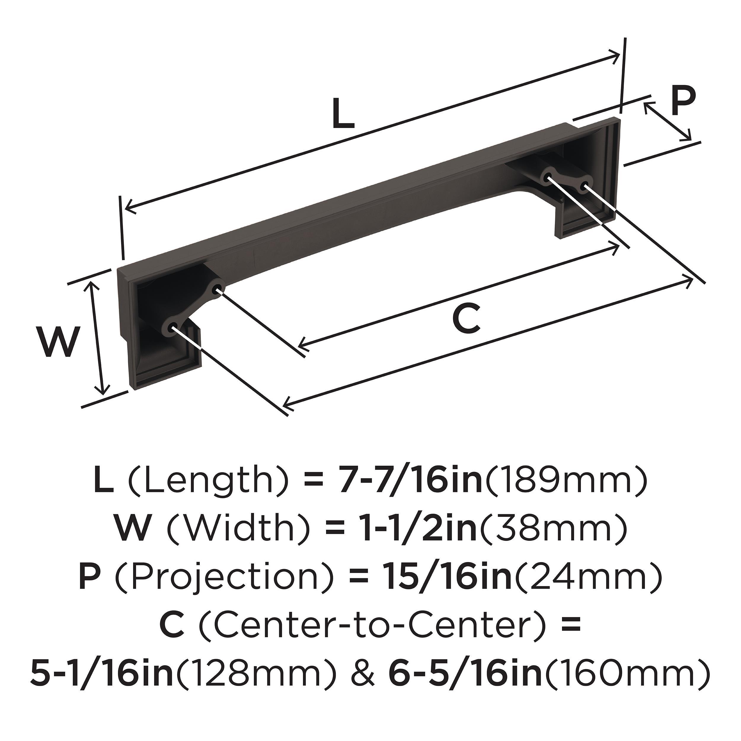 Appoint 5 1/16" Center To Center Bar Cup Pull