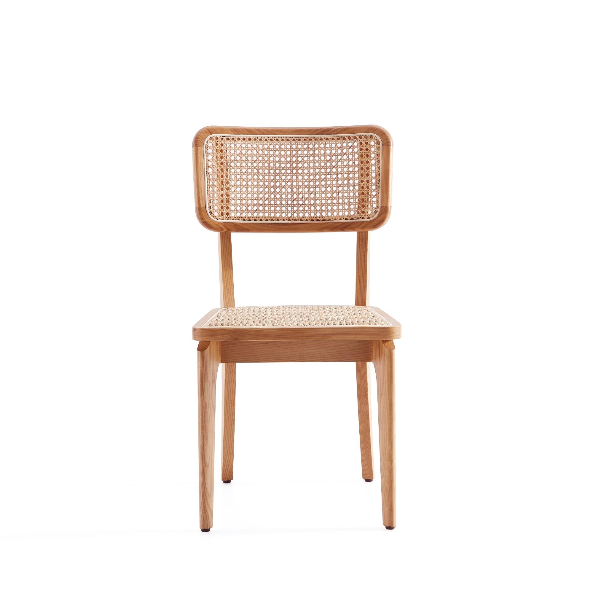 Manhattan Comfort Set of 2 Giverny Dining Chairs Natural - Manhattan Comfort: Ash Wood Frame, Matte Finish, No Assembly Required