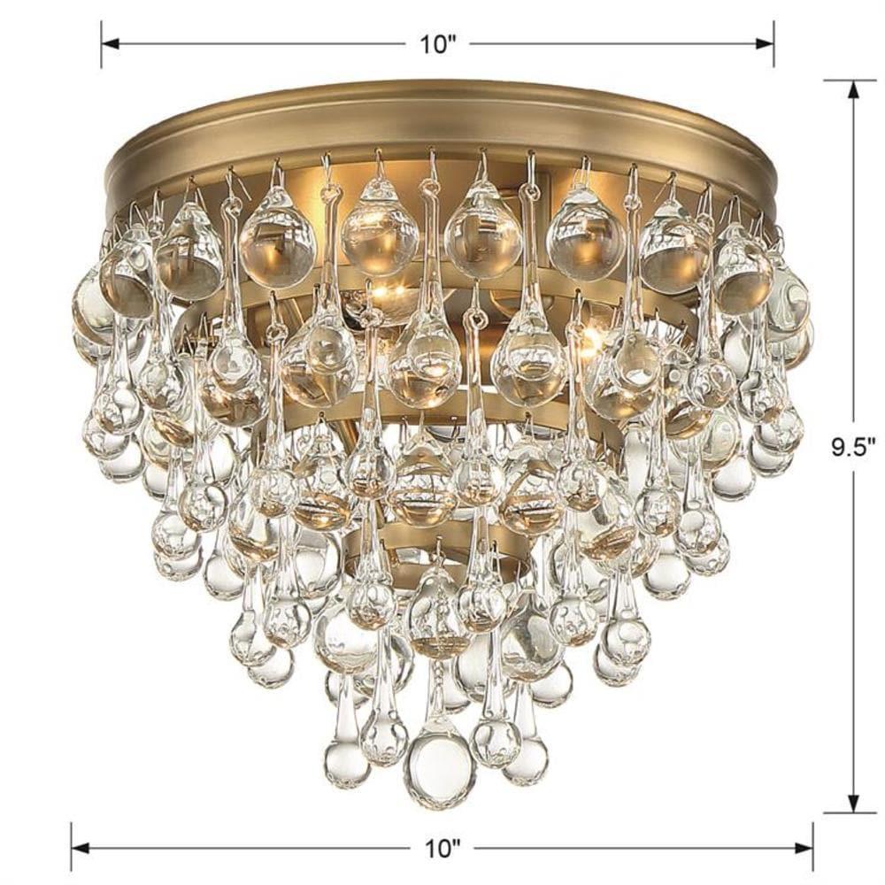 Crystorama Lighting - Three Light Ceiling Mount - Calypso Transitional 3 Light