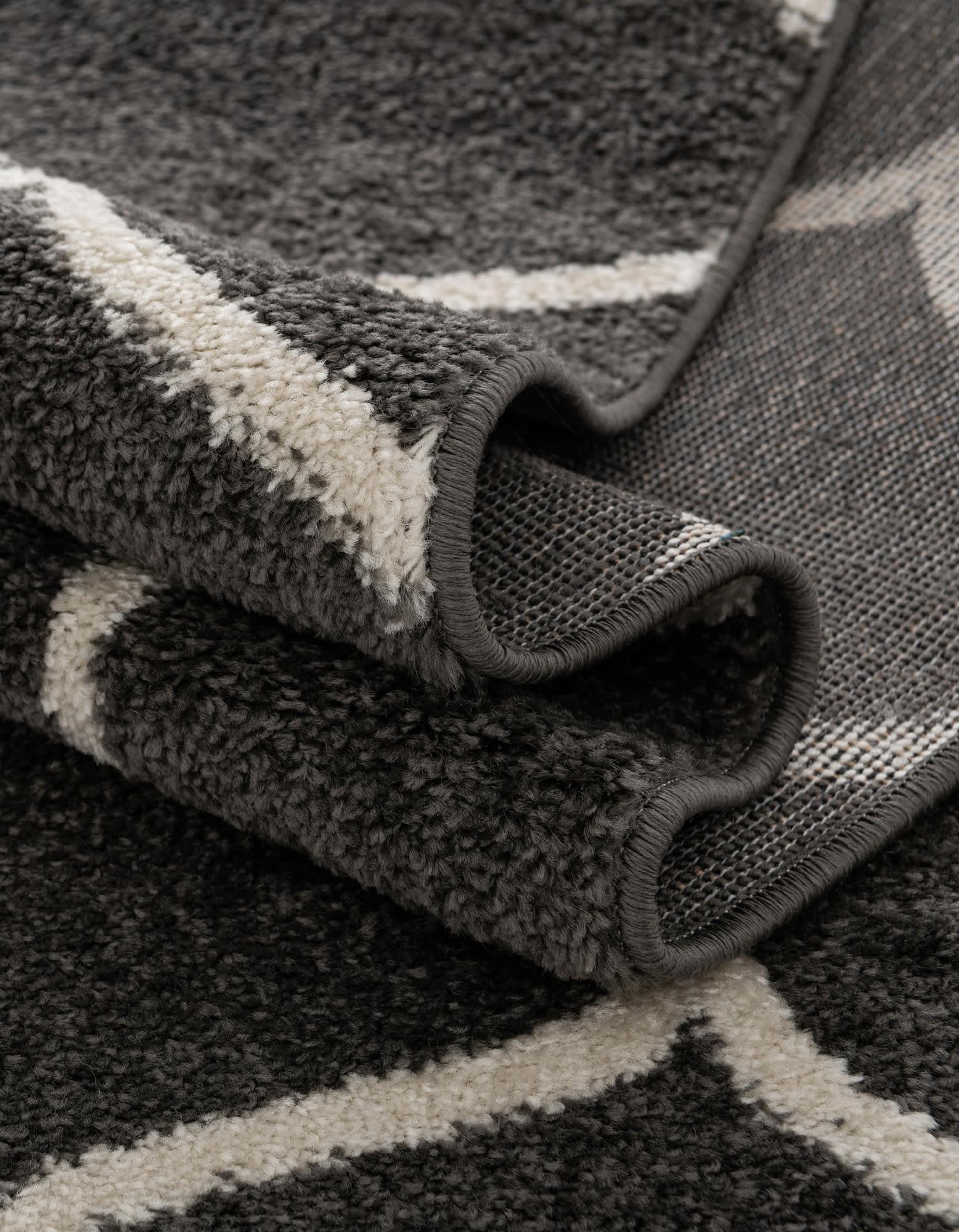 Unique Loom 2' 0 x 6' 0 Trellis Frieze Rounded Dark Gray Area Rug