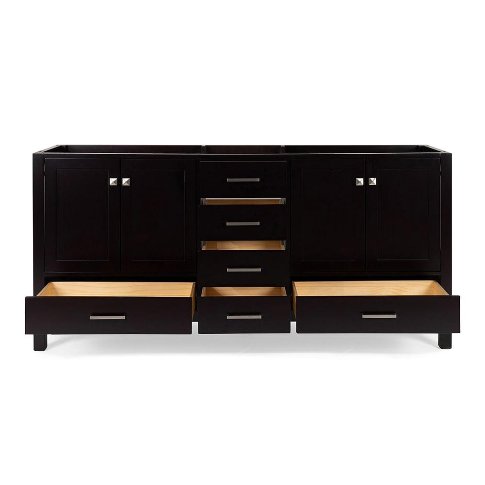 Ariel A073d-Bc Cambridge 72" Double Free Standing Vanity Cabinet Only - Brown