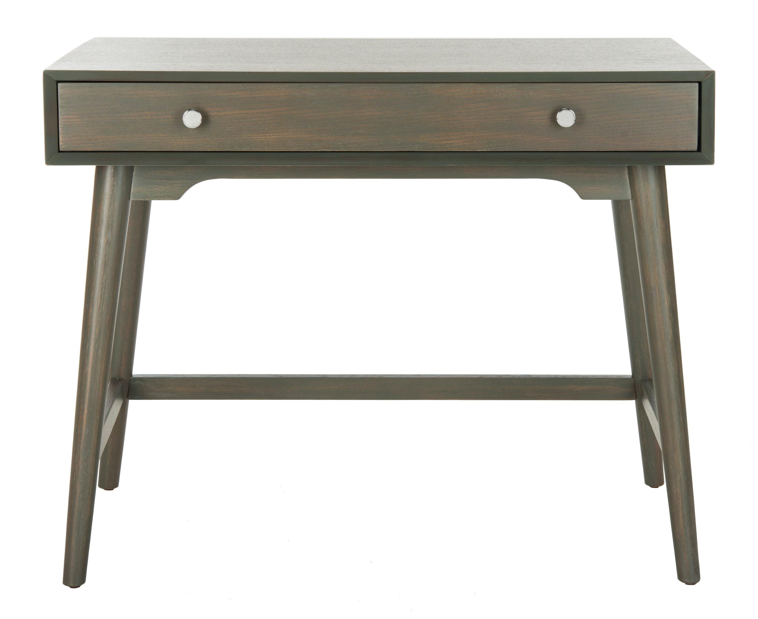 Isadora Midcentury Modern Desk - Ash Grey - Safavieh