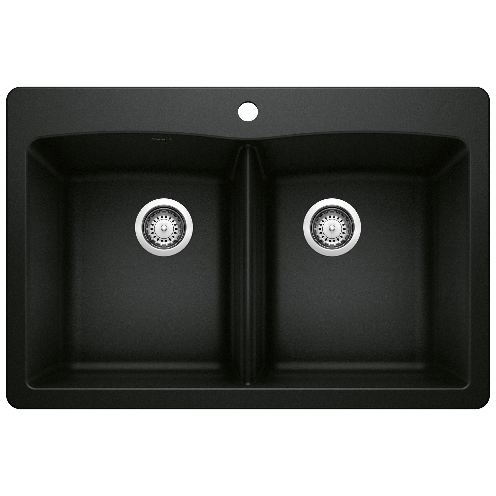 Diamond SILGRANIT 33" L x 22" W Double Bowl Drop-In/Undermount Kitchen Sink