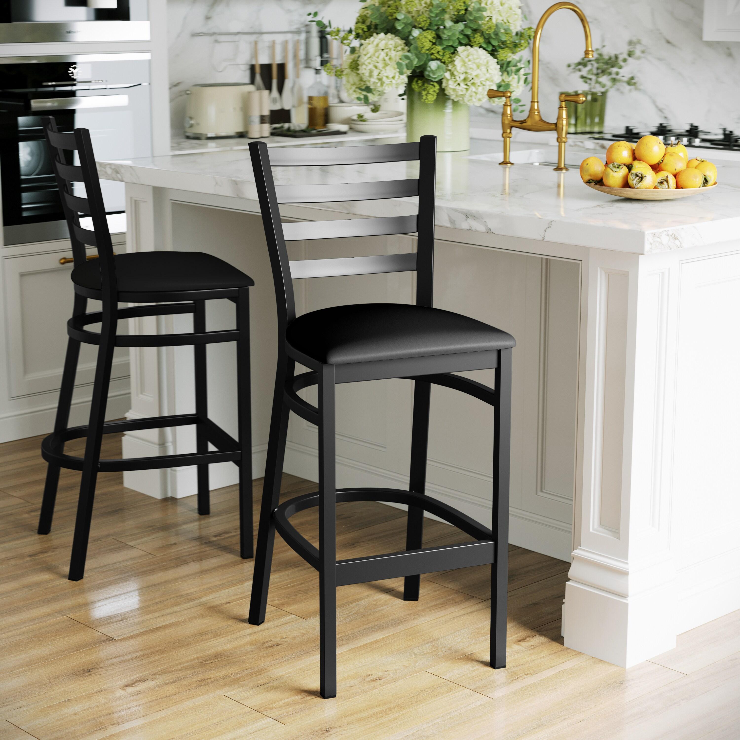 Flash Furniture Brixton Hercules Series Ladder Back Metal Restaurant Barstools by Flash Furniture