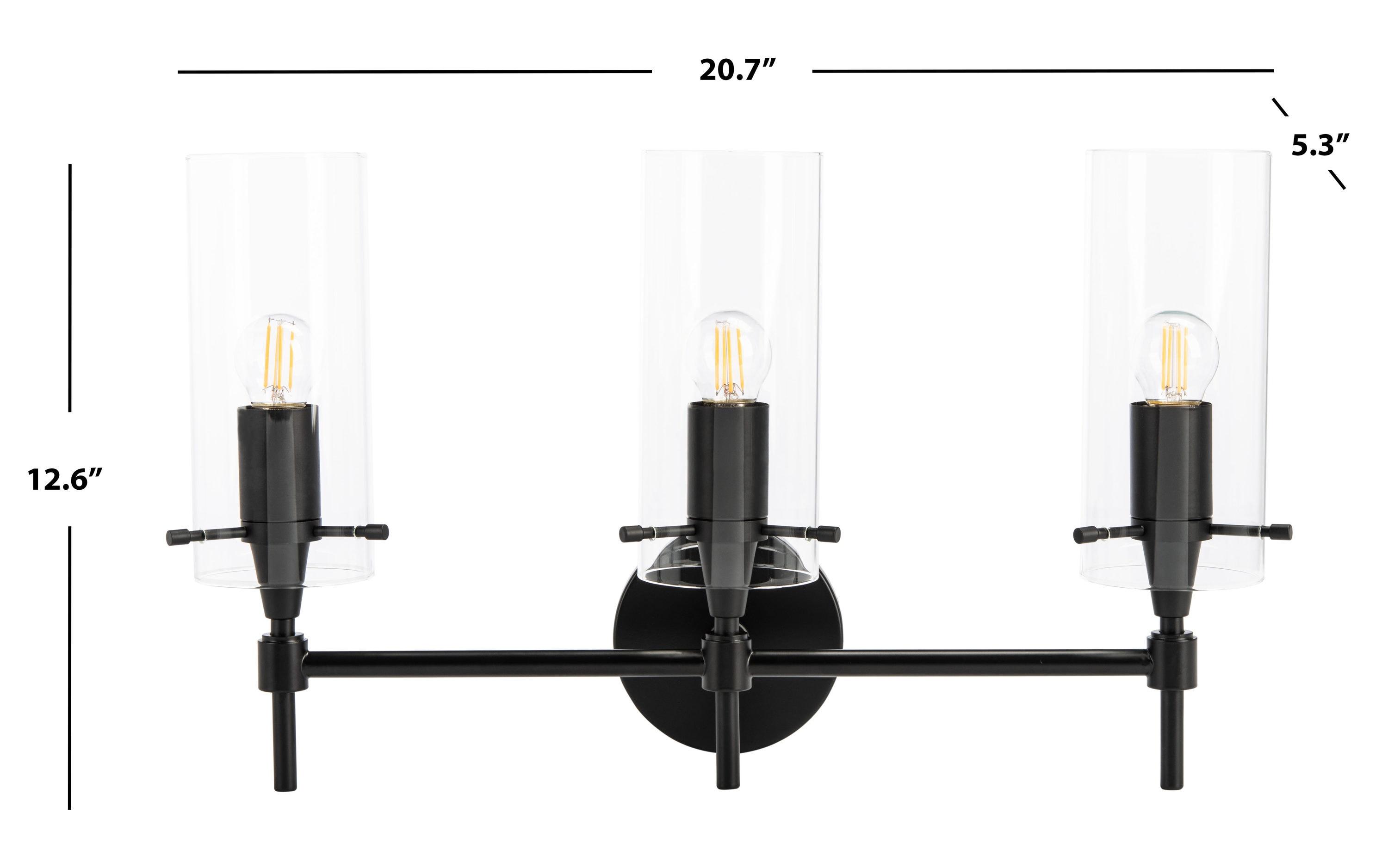 Norala Vanity Sconce - SCN5001 - Black - Safavieh