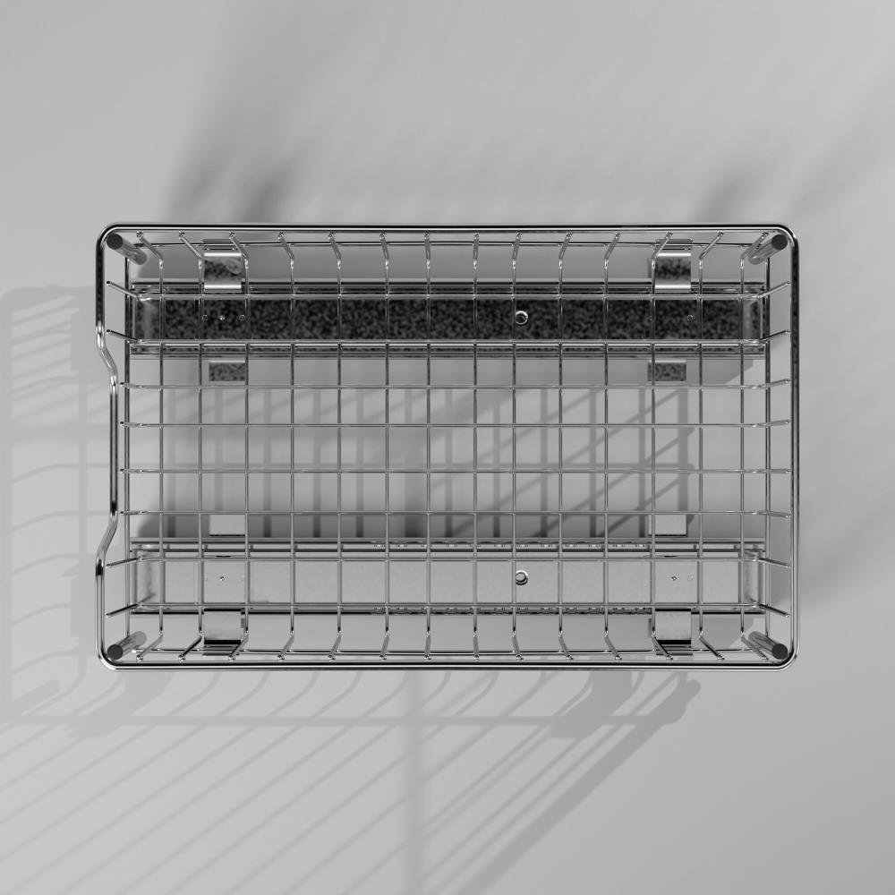 Trinity TRINITY 11.5 in. W x 6.25 in. H x 17.75 in. D Chrome Steel Wire in Cabinet Sliding Drawer