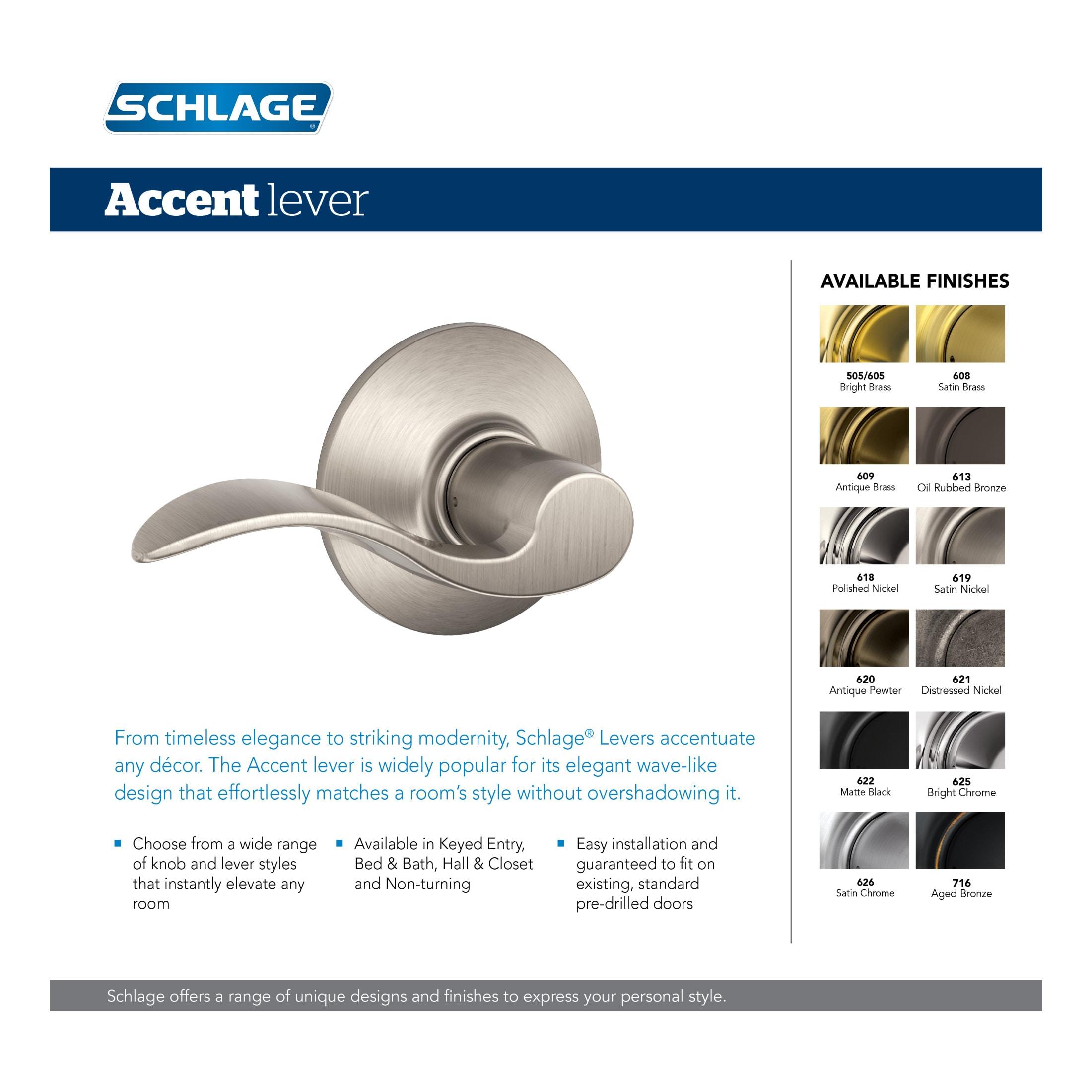 Accent Lever Non-Turning Lock