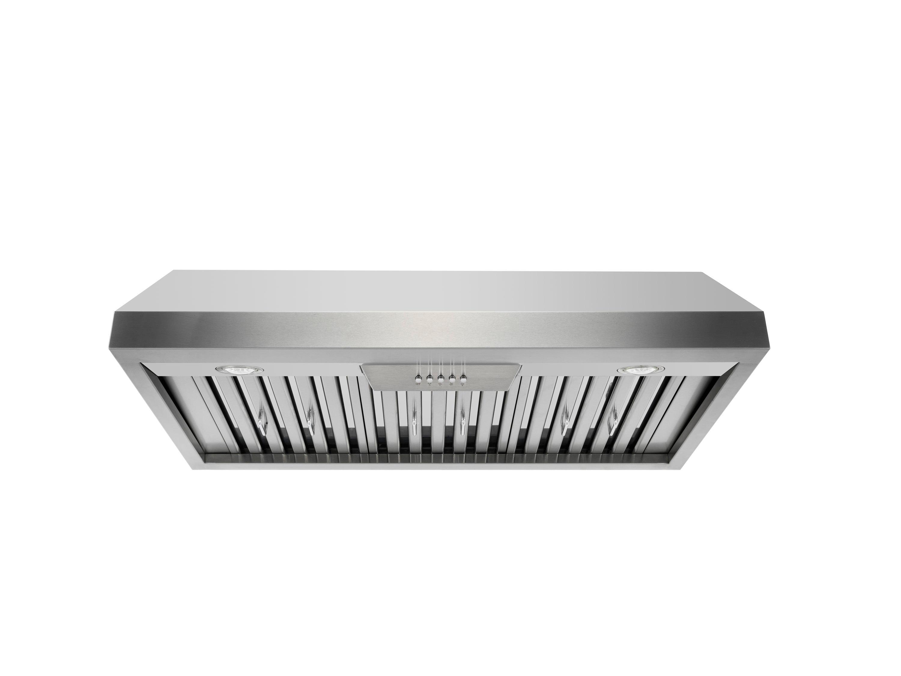 NXR Professional Ranges 36" Stainless Steel 800 CFM Under Cabinet Range Hood with Baffle Filter