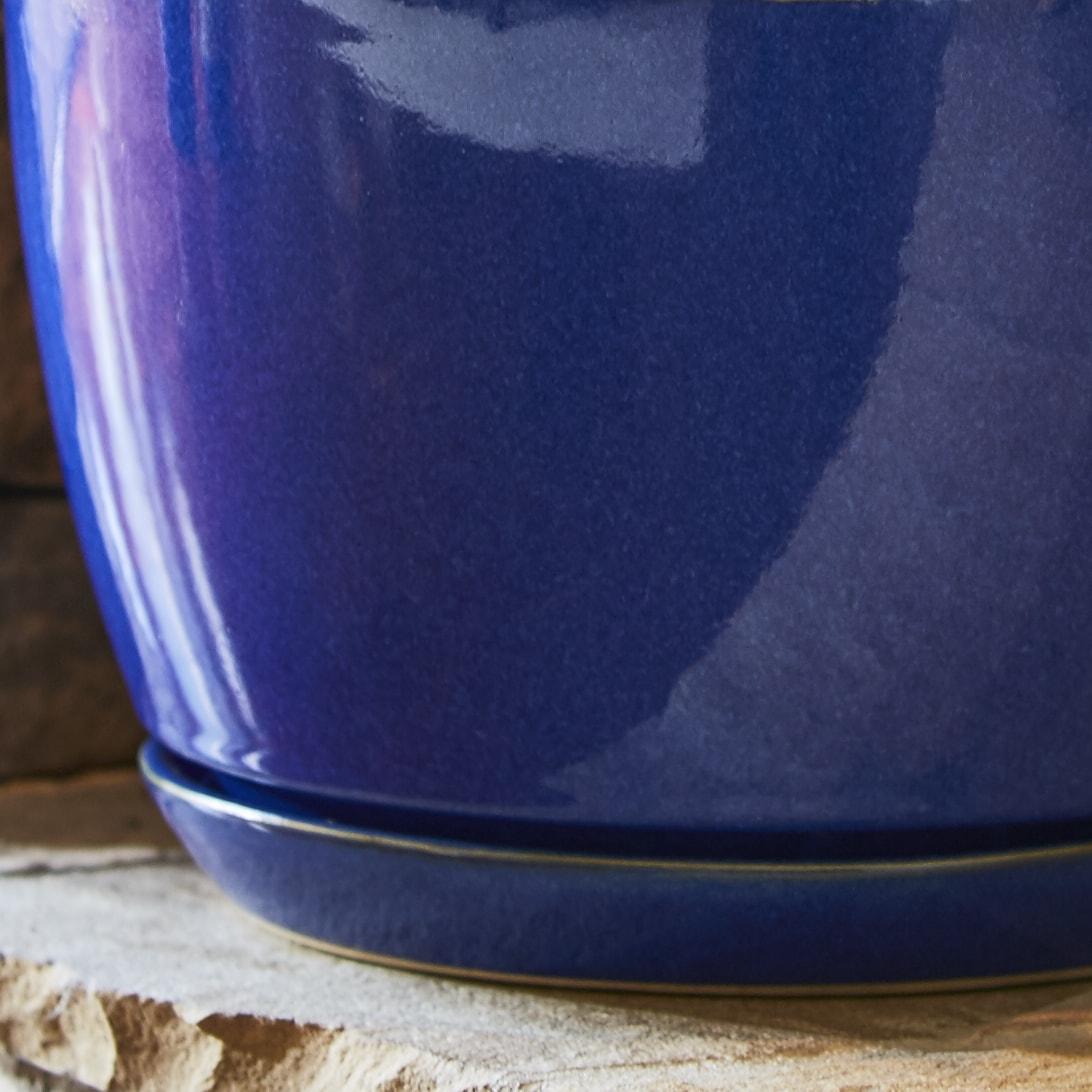 Southern Patio 12" Ana Planter in Navy Finish - Southern Patio