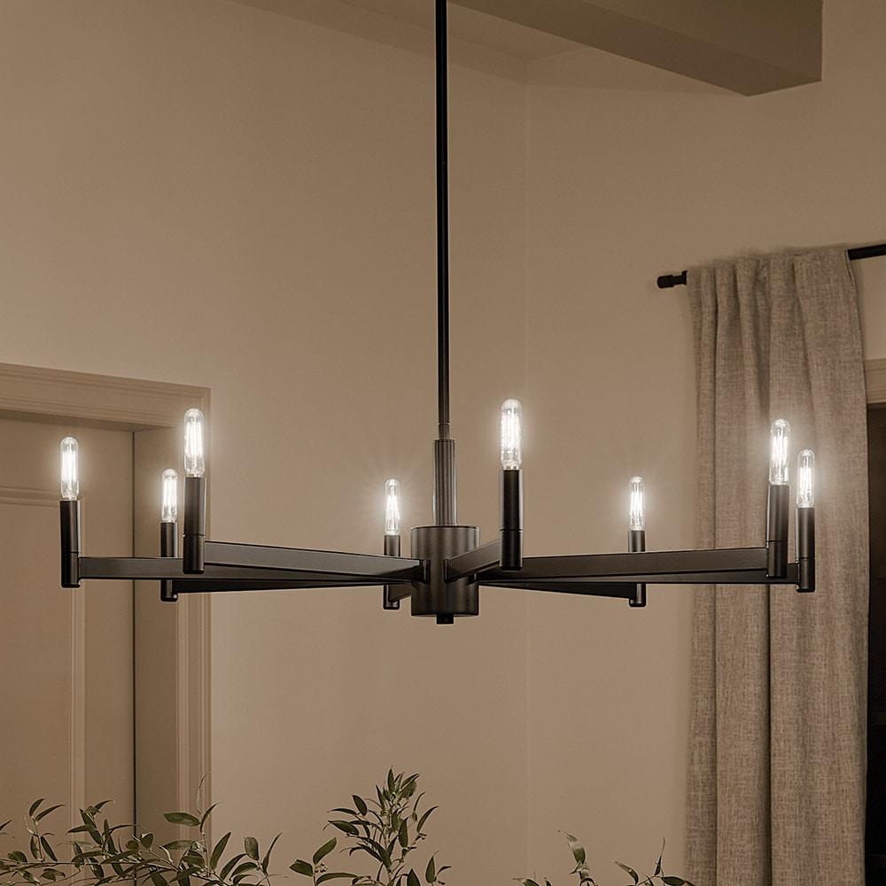 Kichler Lighting Erzo 8 - Light Chandelier in  Black