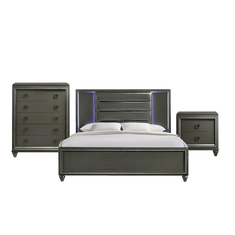3pc Queen Farris Panel Bedroom Set Black - Picket House Furnishings