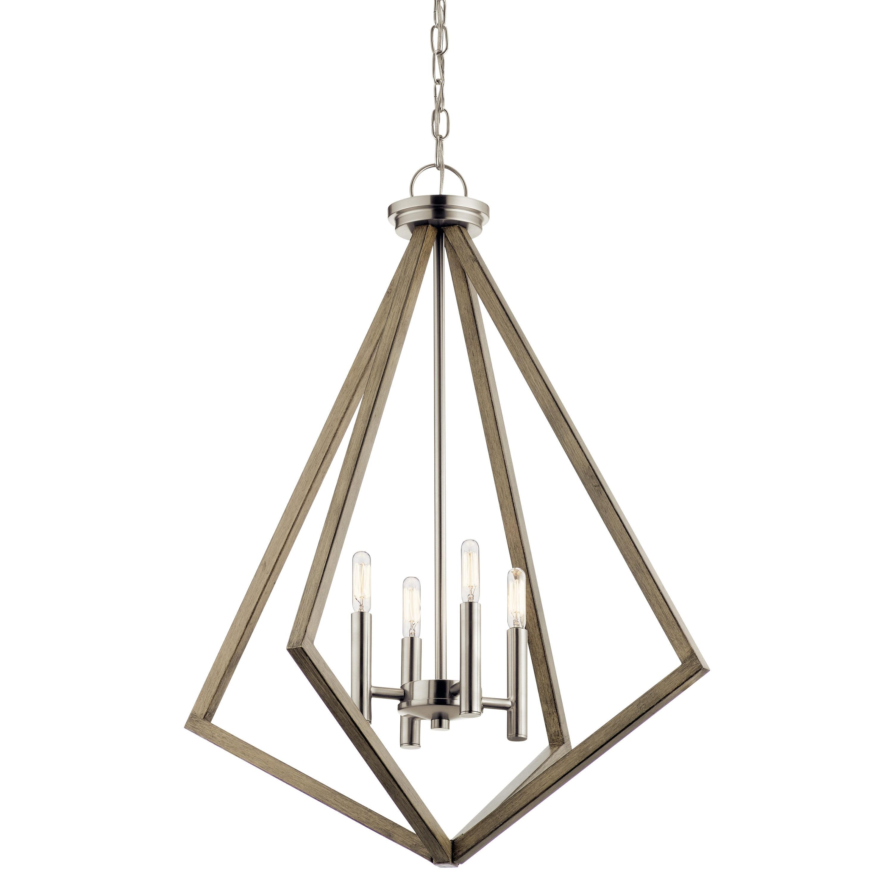 Deryn™ 24.25" 4 Light Chandelier Distressed Antique Grey