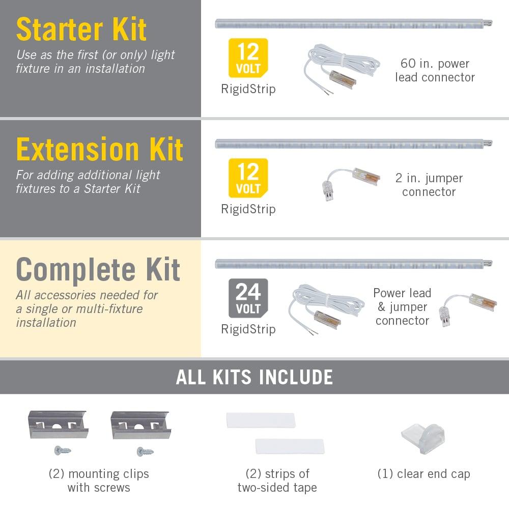RigidStrip 12 in. Linkable LED Light - 3000K, 24V