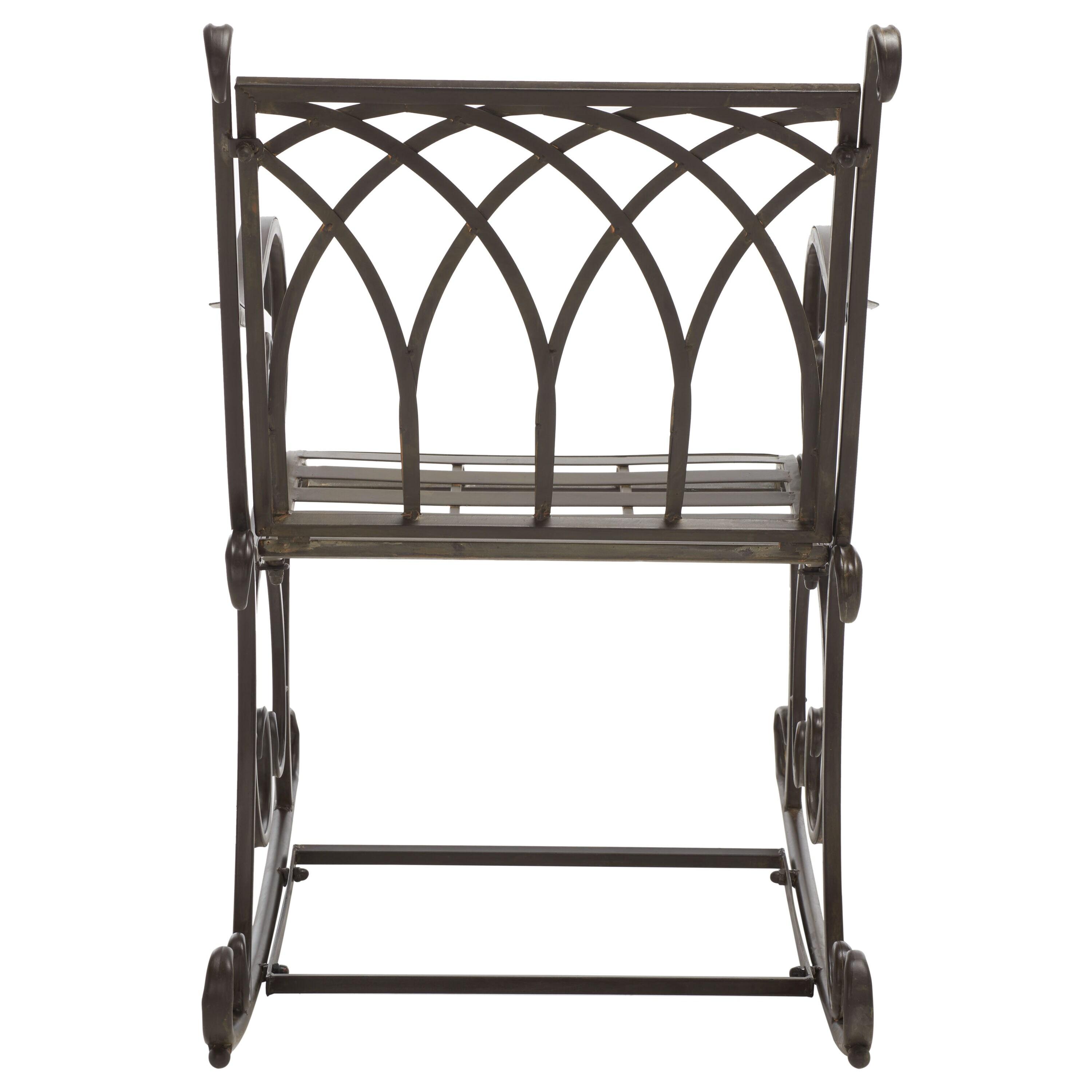 Medrano Rocking Chair Indoor/Outdoor - PAT5030 - Rustic Brown - Safavieh