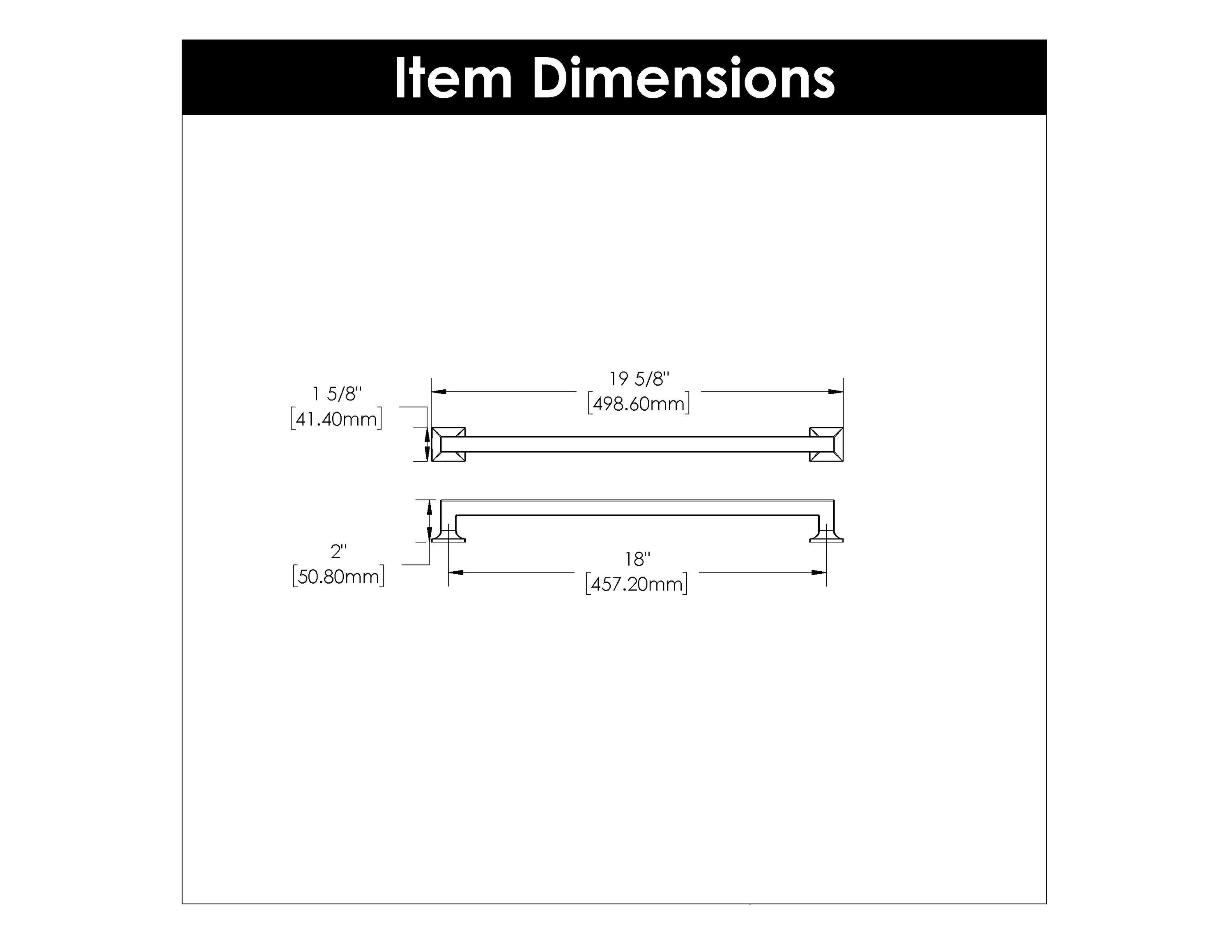 18-Inch Oil-Rubbed Bronze Modern Appliance Pull