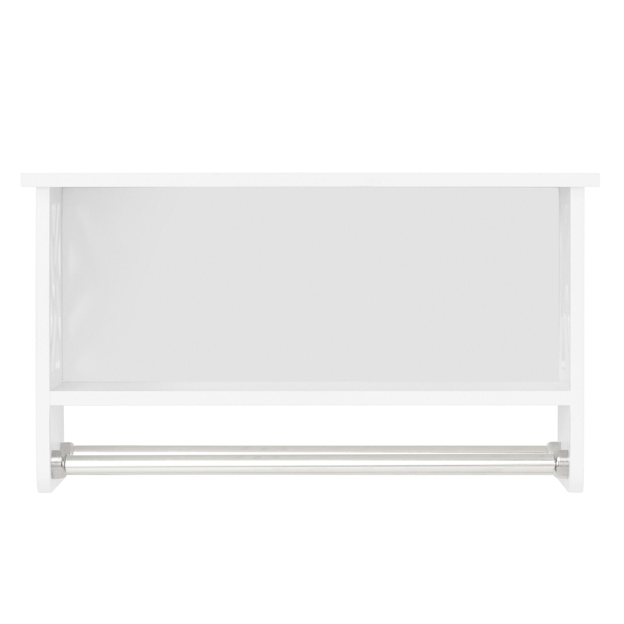 Coventry Bath Shelf with Two Towel Rods White - Alaterre Furniture