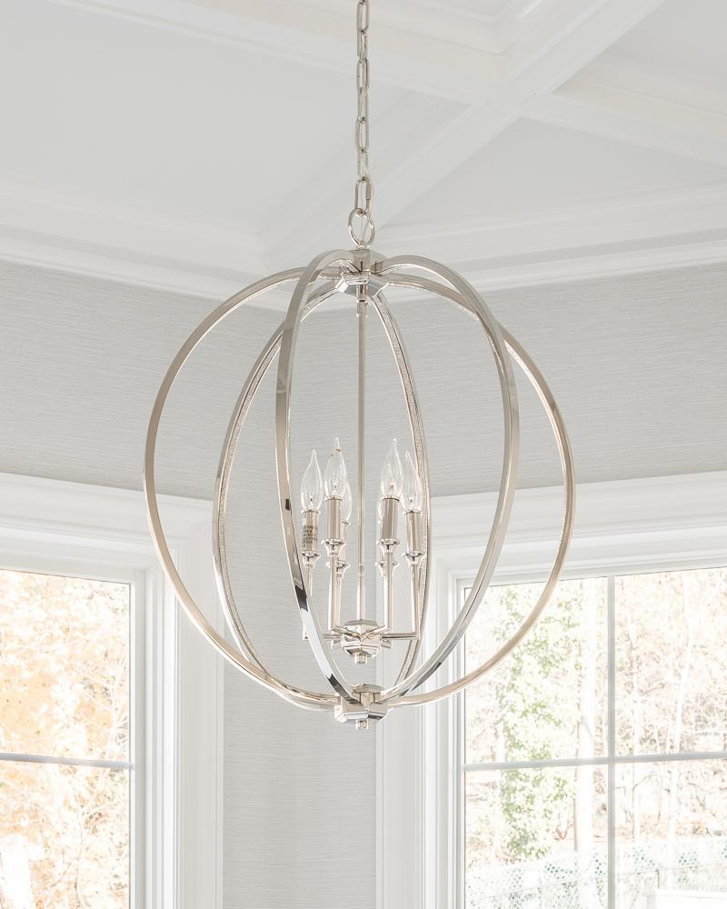 Corinne 6-Light Polished Nickel Hanging Pendant