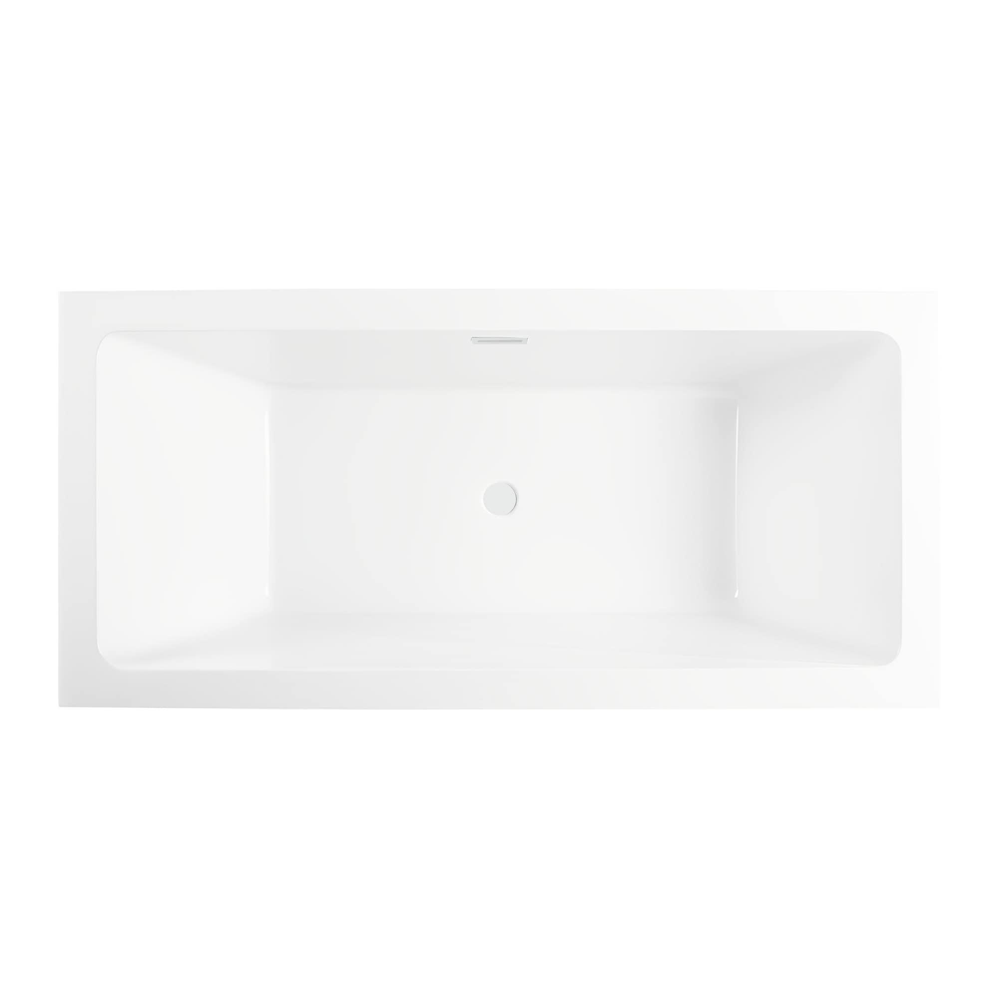 Orion 59'' x 30'' Freestanding Soaking Acrylic Bathtub