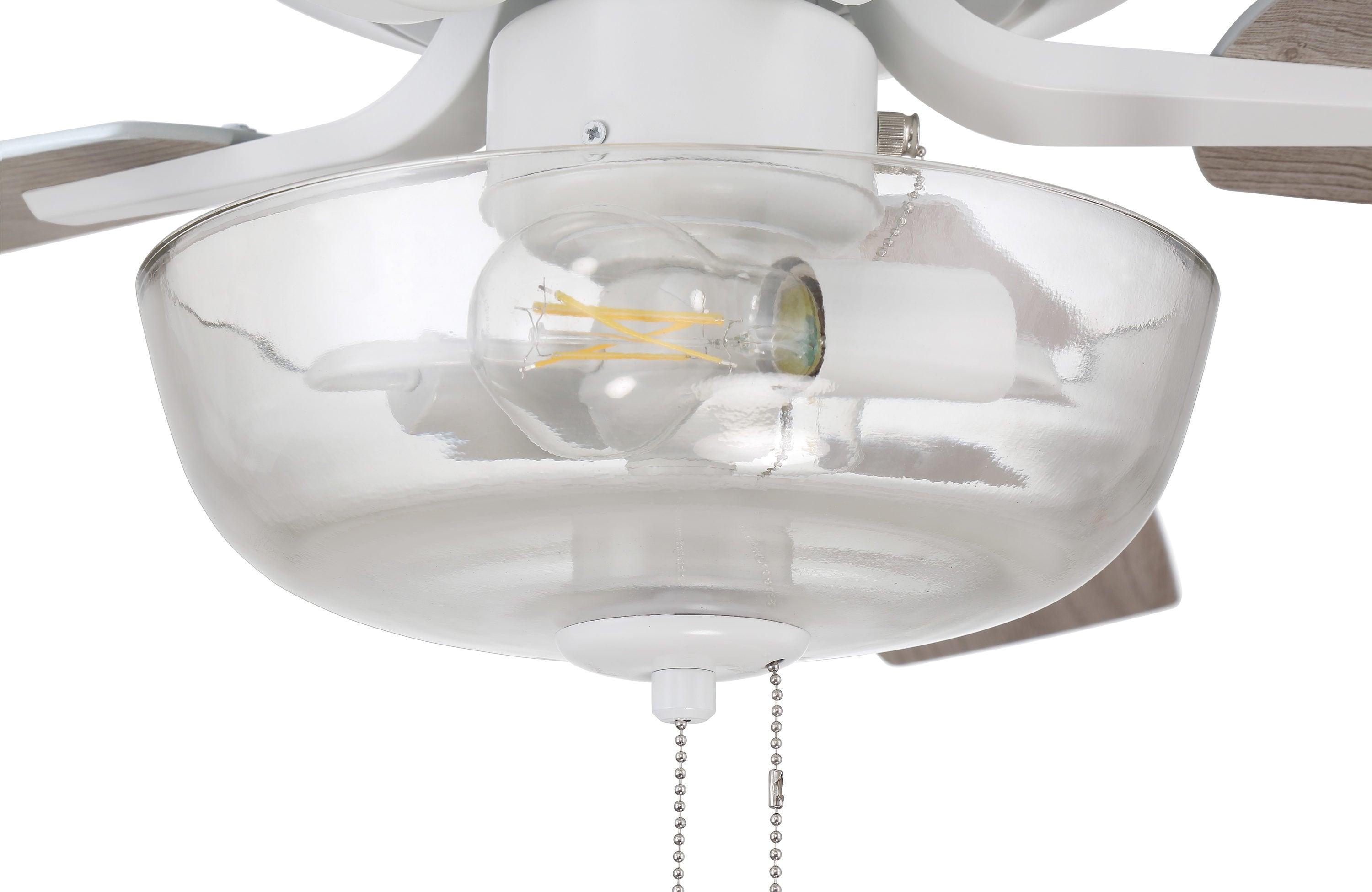 Pro Plus 101 Clear Bowl Light Kit 52'' Ceiling Fan with Light Kit