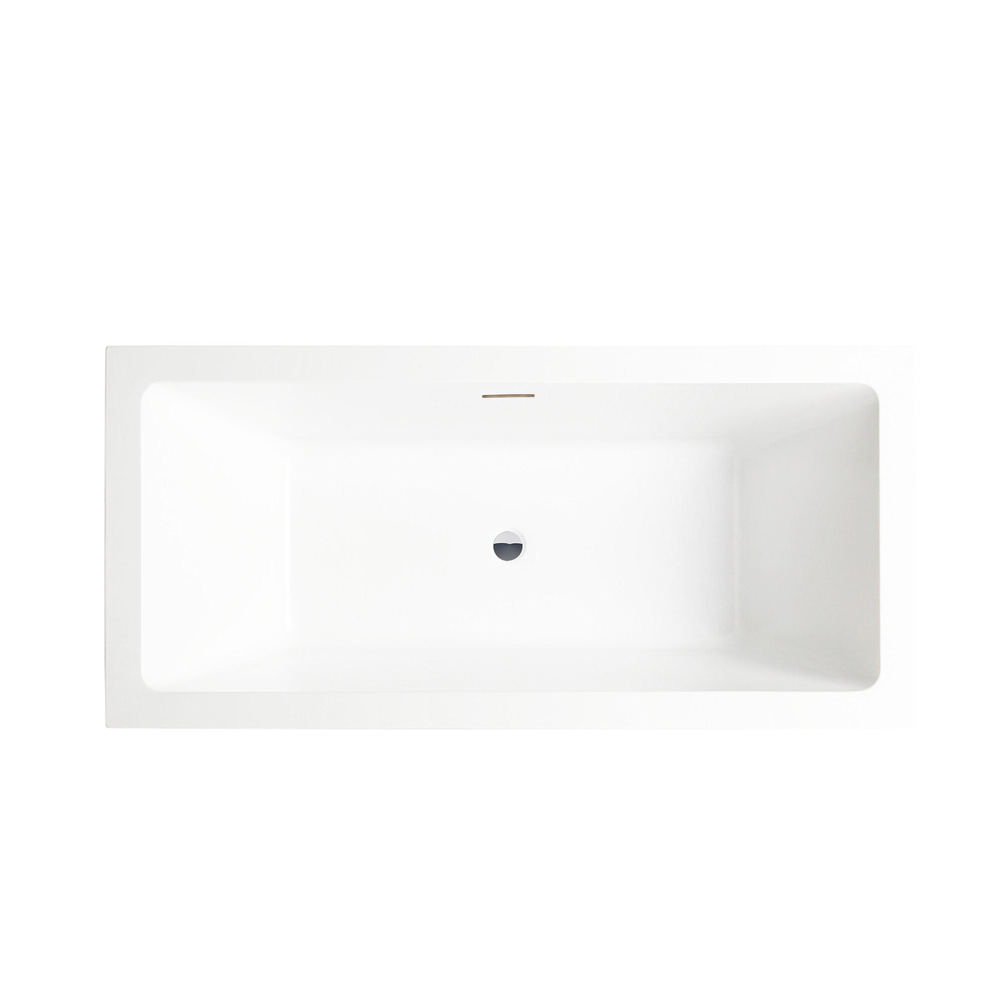 Elena 59" x 30" Freestanding Soaking Acrylic Bathtub
