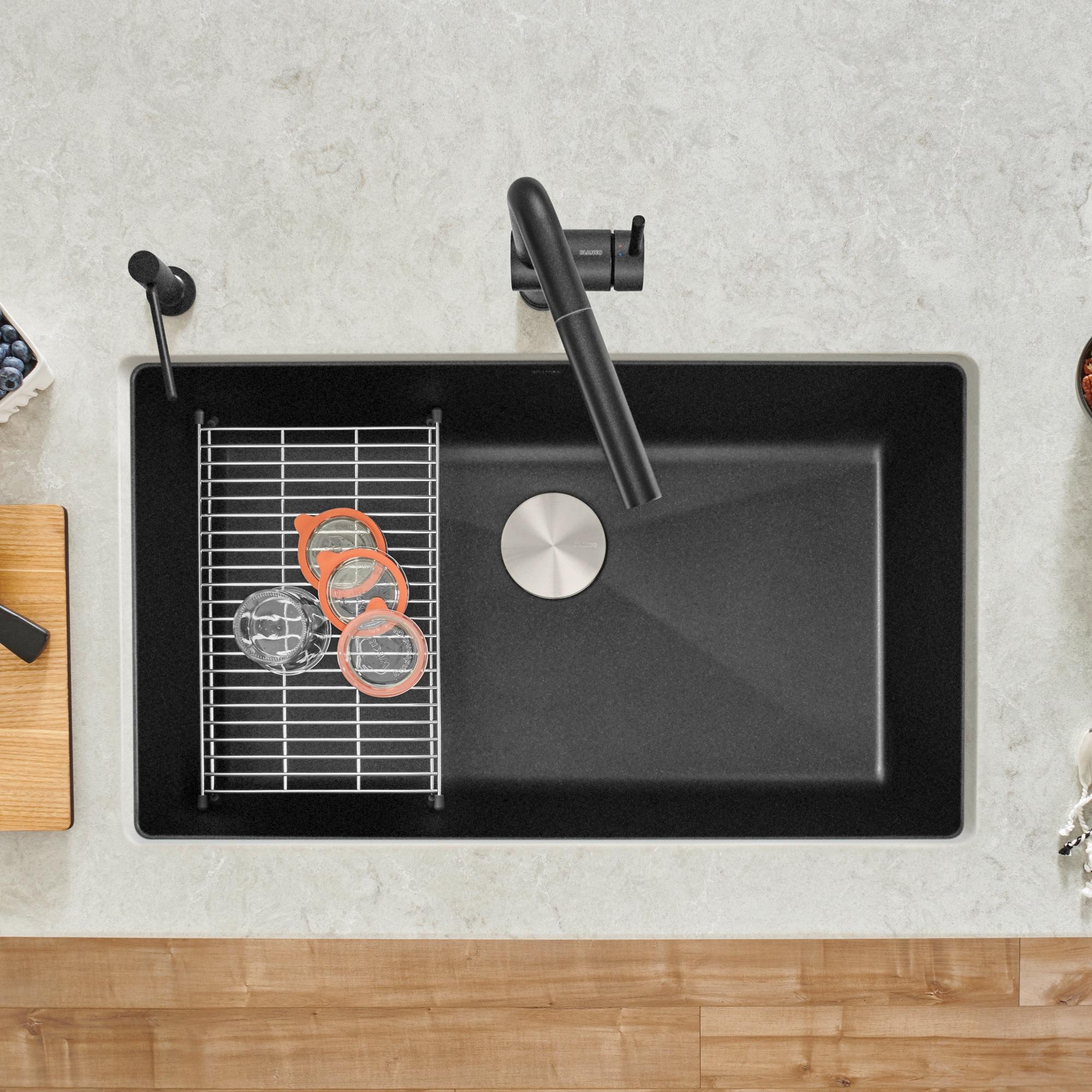 Precis SILGRANIT 32" L X 19" W Super Single Undermount Kitchen SInk