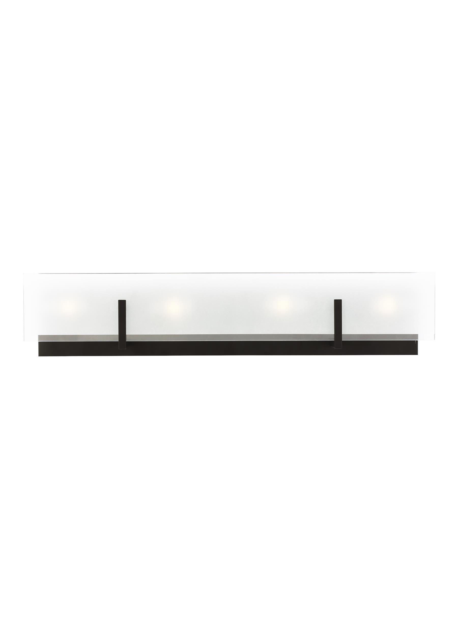 Midnight Black 26" Steel Vanity Light with Clear Glass Shade