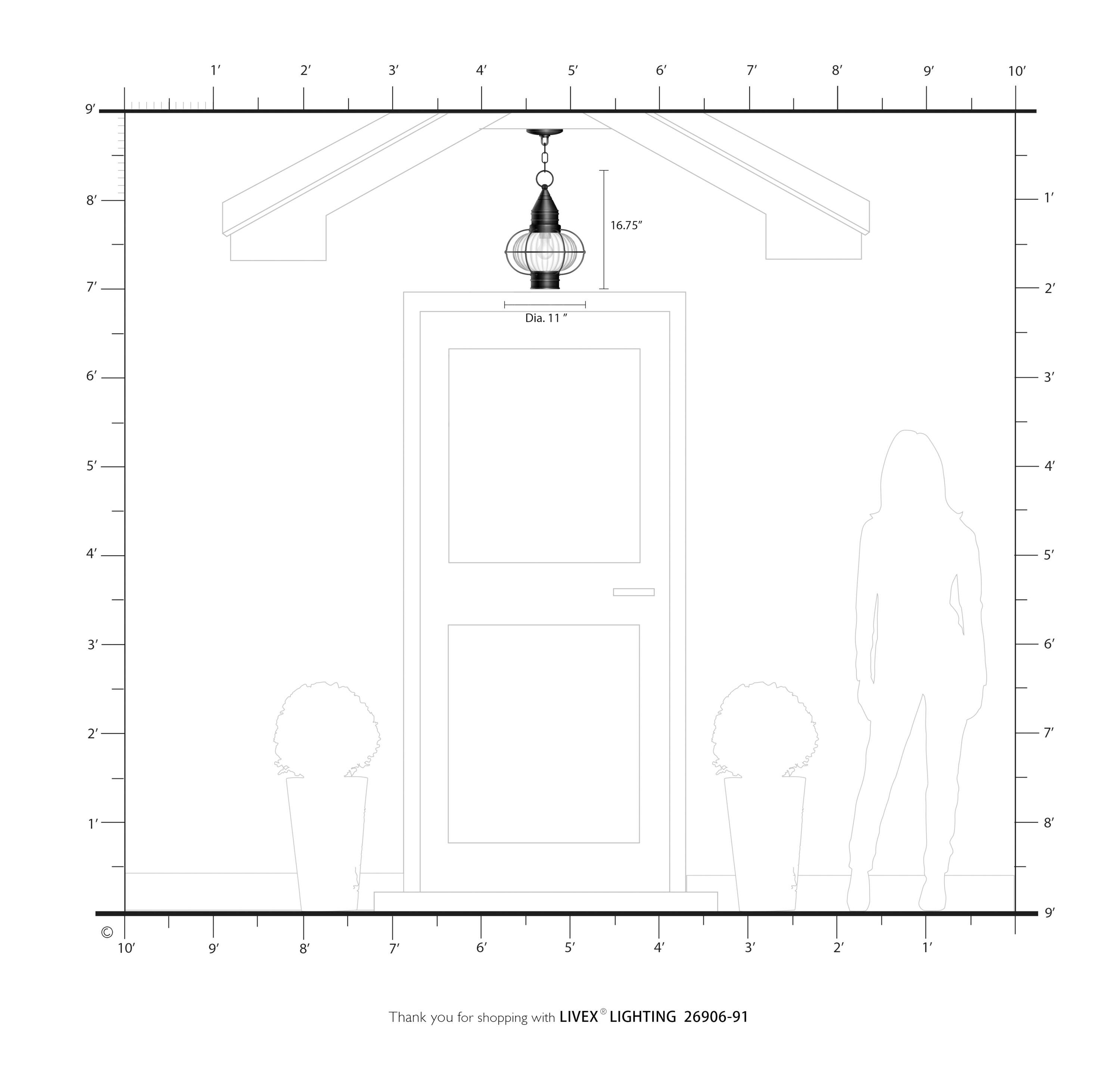 Livex Lighting Newburyport 1 - Light Pendant in  Brushed Nickel