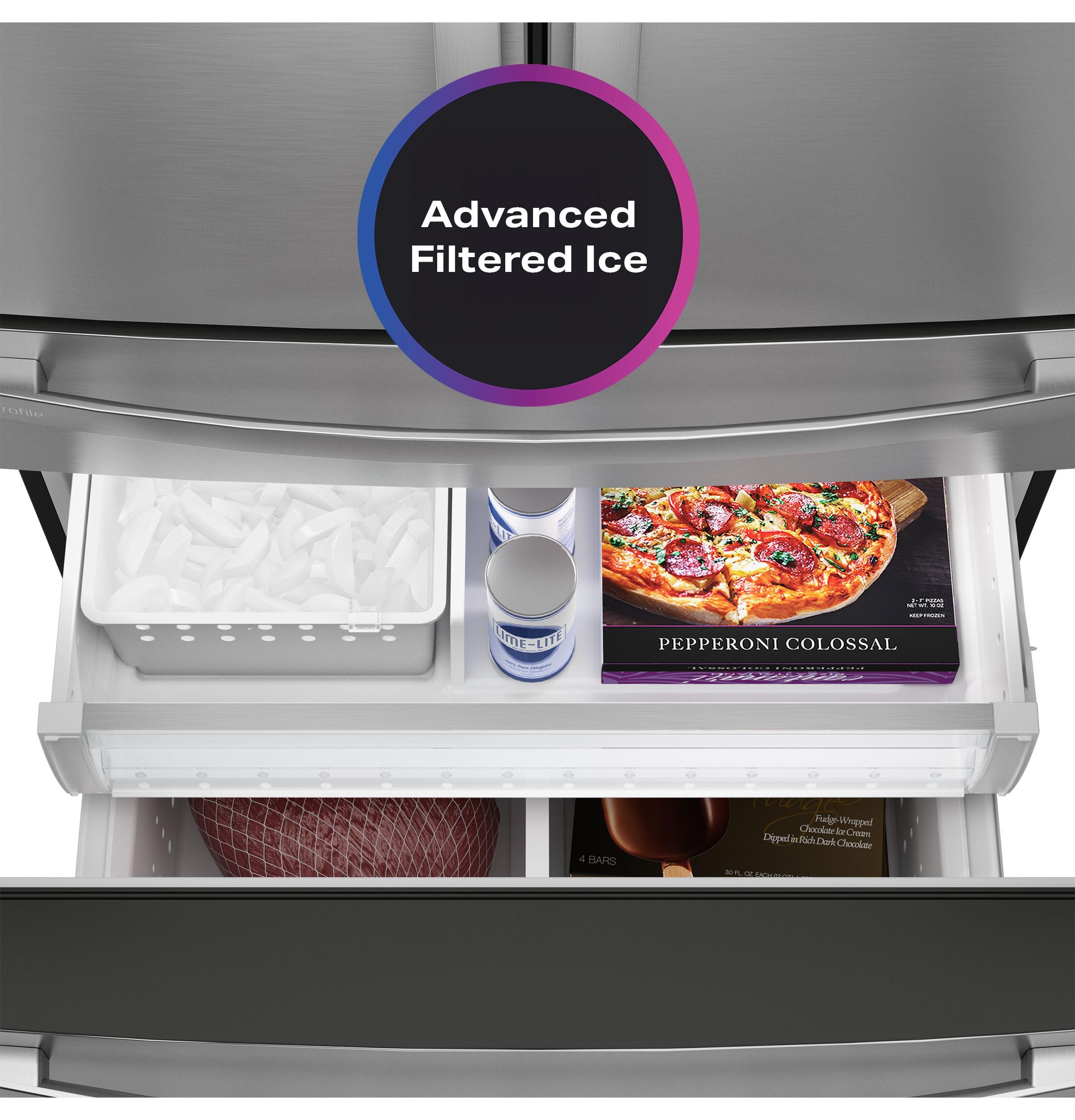 GE Profile™ Series Energy Star Smart 29 Cu. Ft. Fingerprint Resistant 4-Door French-Door Refrigerator