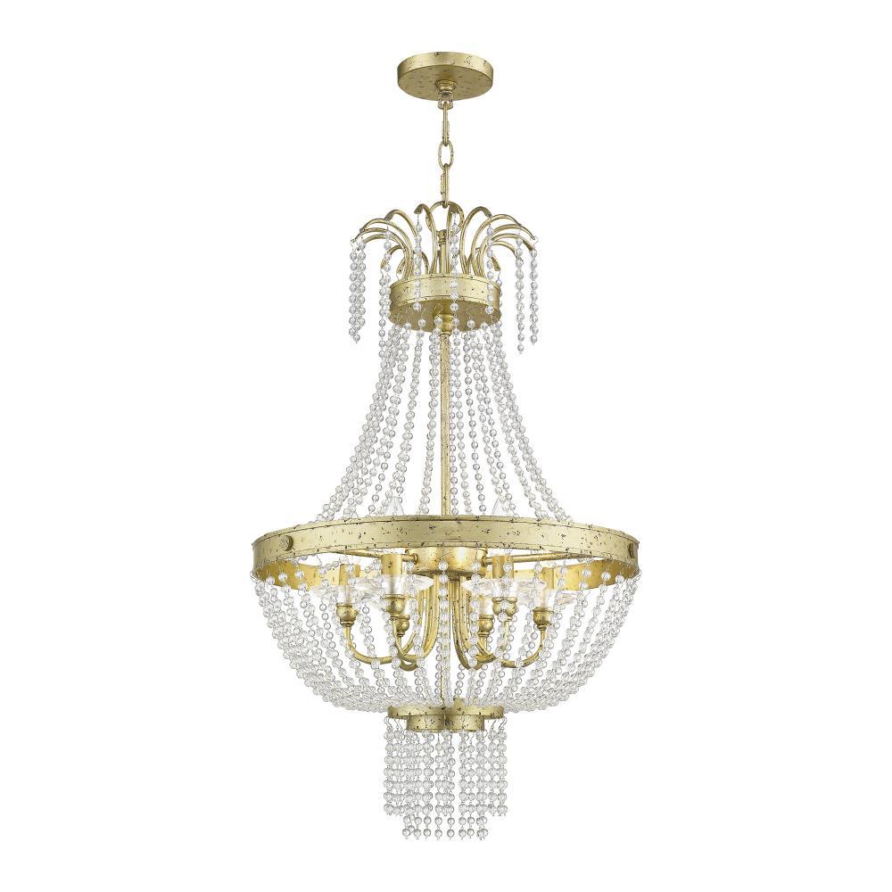 Livex Lighting Valentina 6 - Light Chandelier in  Winter Gold