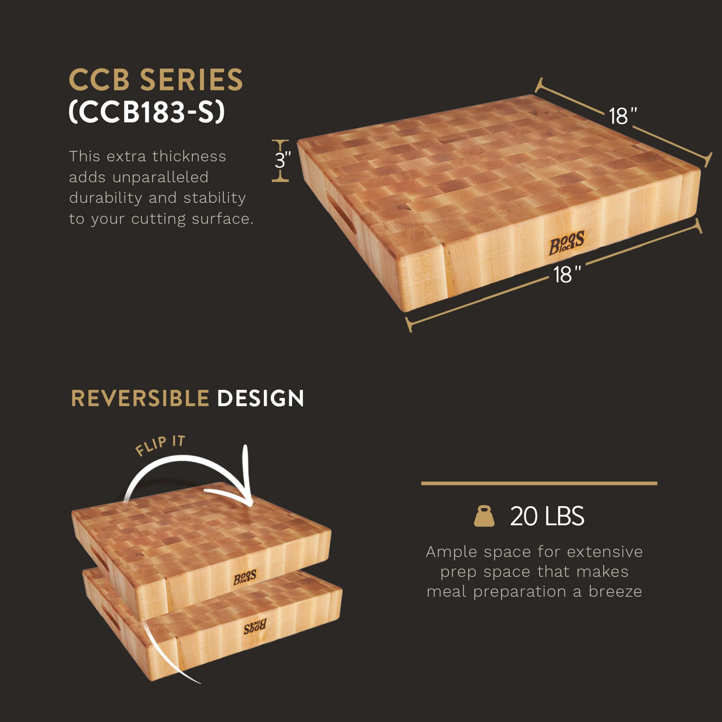 John Boos John Boos Chinese Cutting Board 3" End Grain Reversible