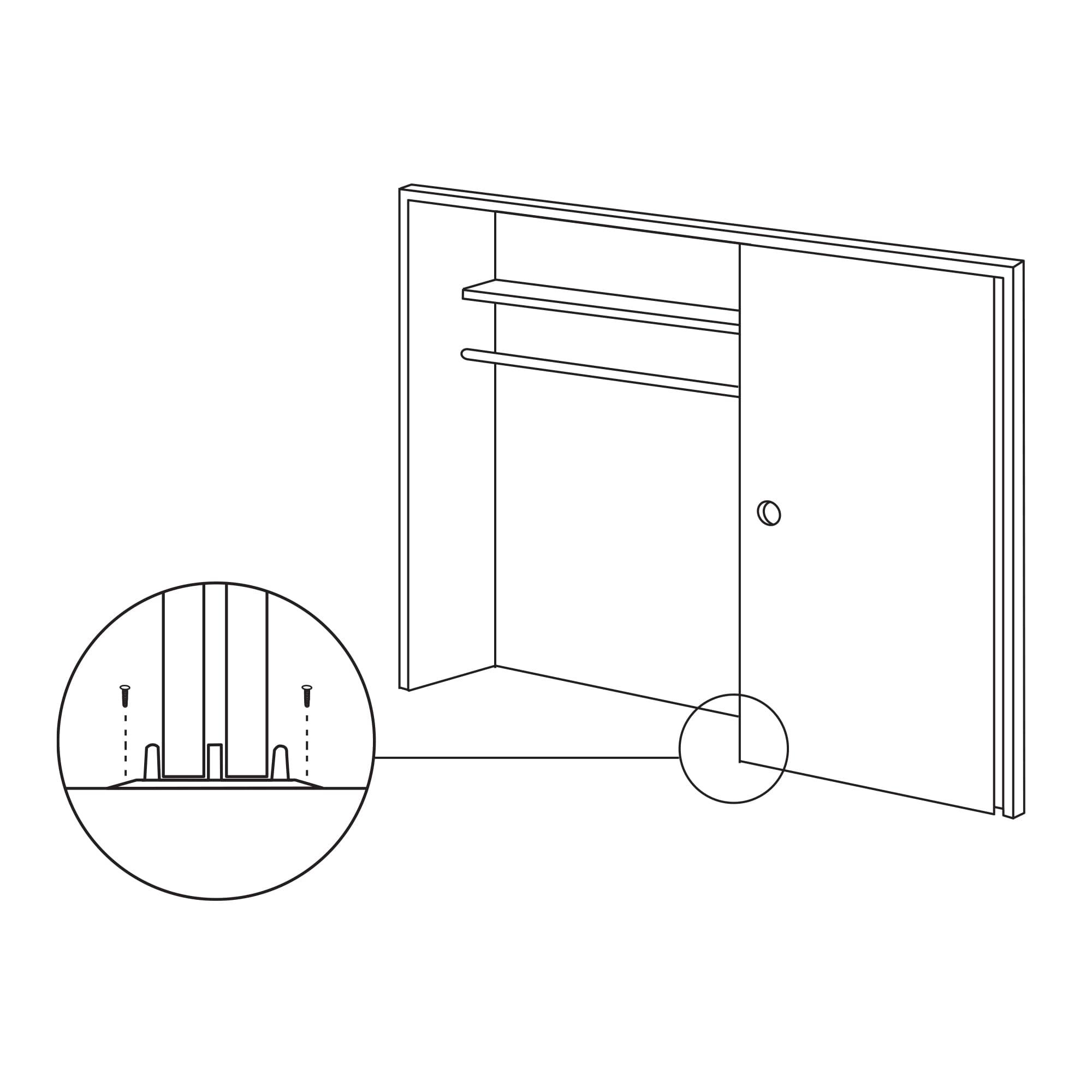 Stamped Steel, Adjustable, Closet Door, Floor Guide (2-pack)