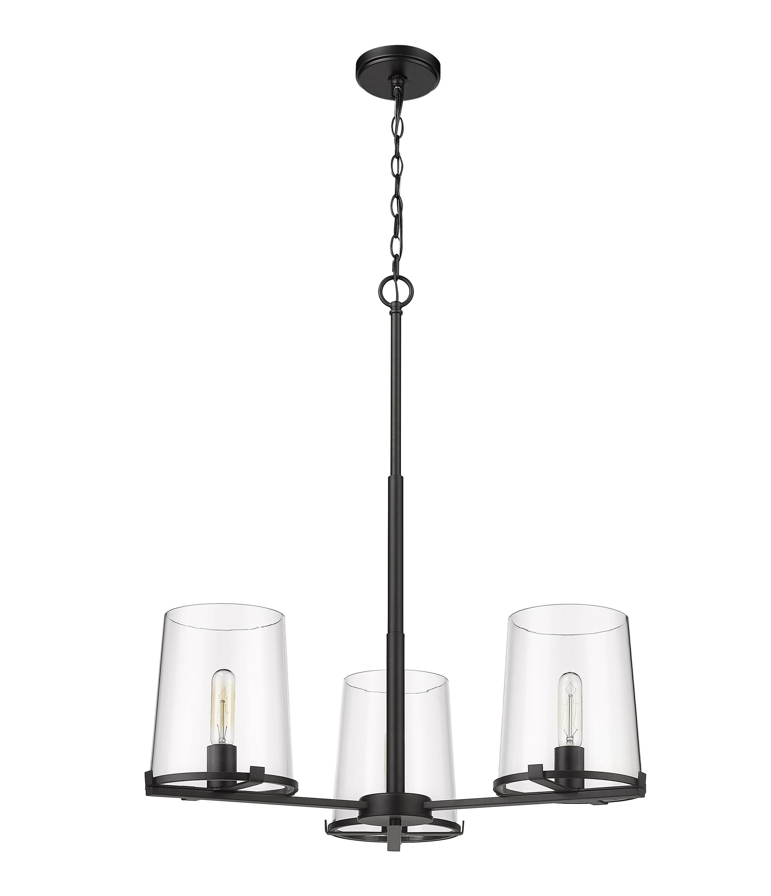 Z-Lite Callista 3 - Light Chandelier in  Matte Black