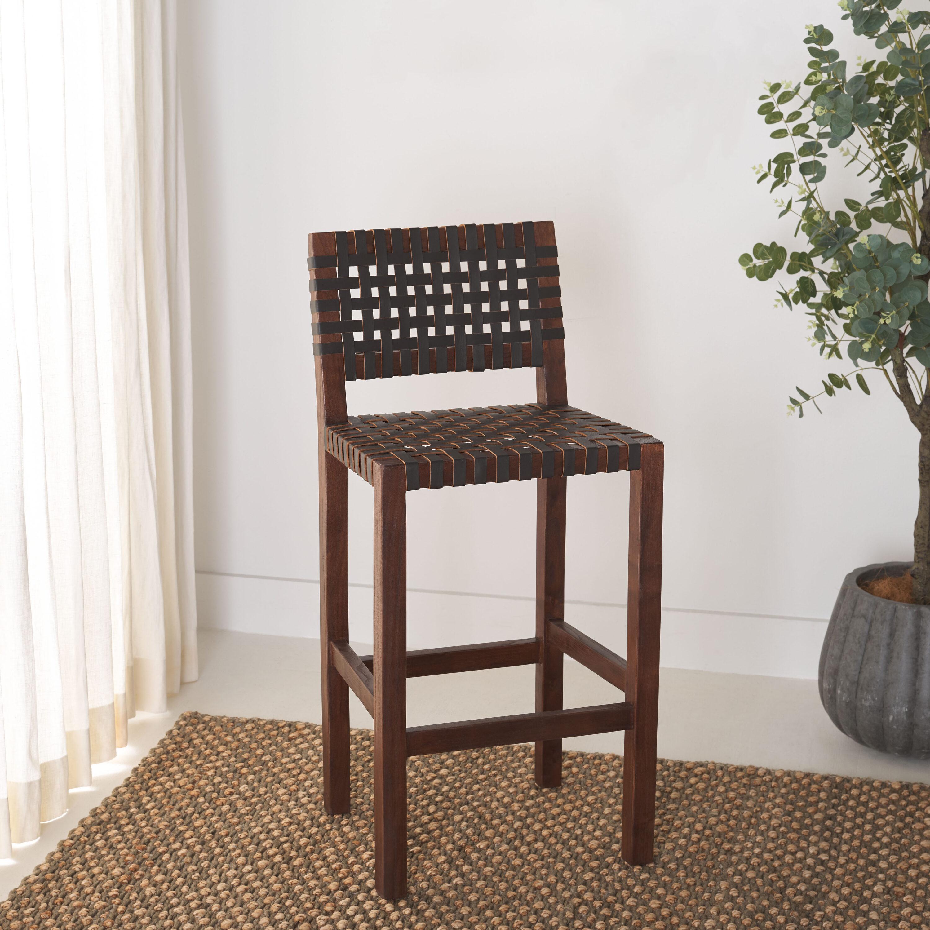 Capri Counter Stool - BST1009 - Brown/Brown - Safavieh