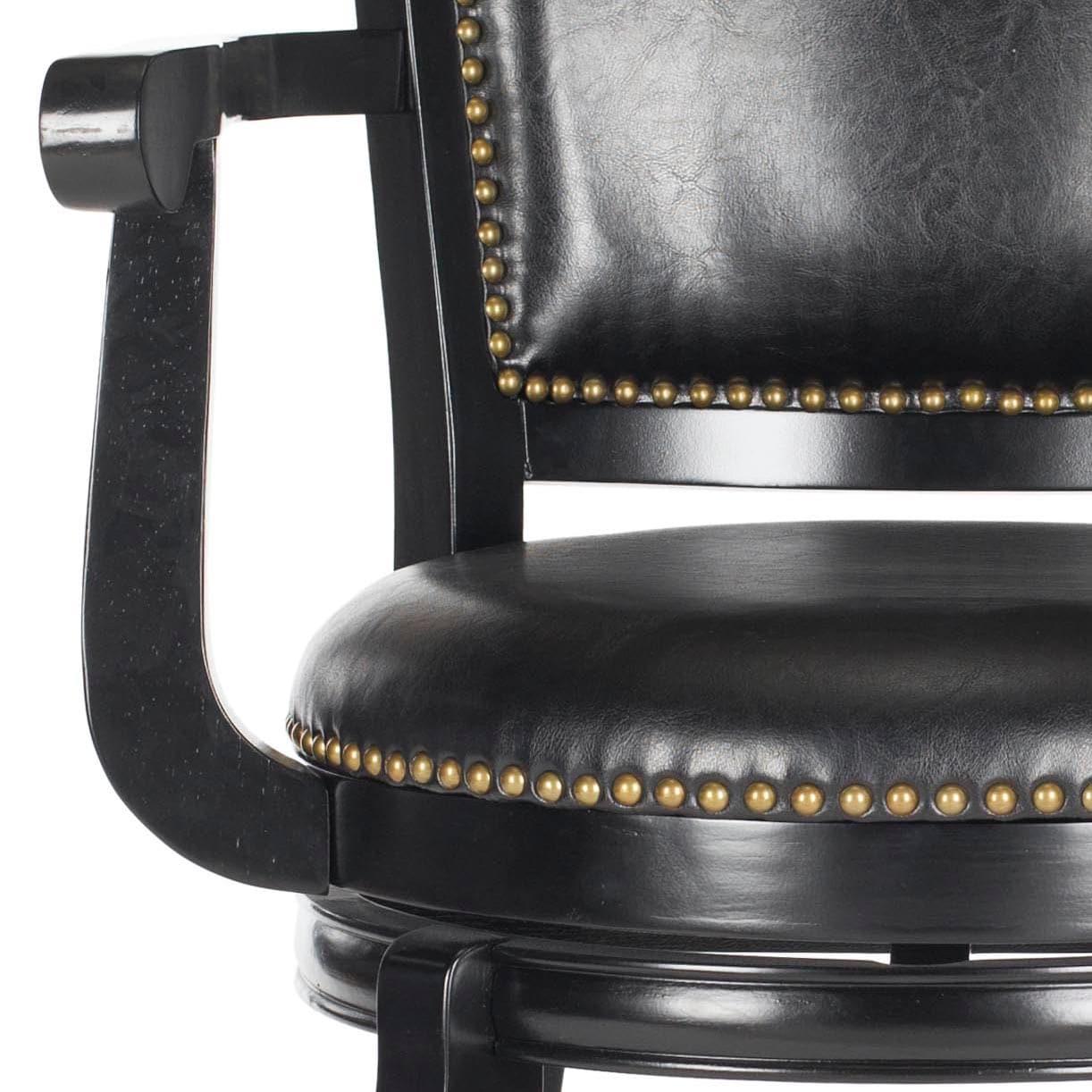 Gitano Swivel Bar Stool - Black - Safavieh