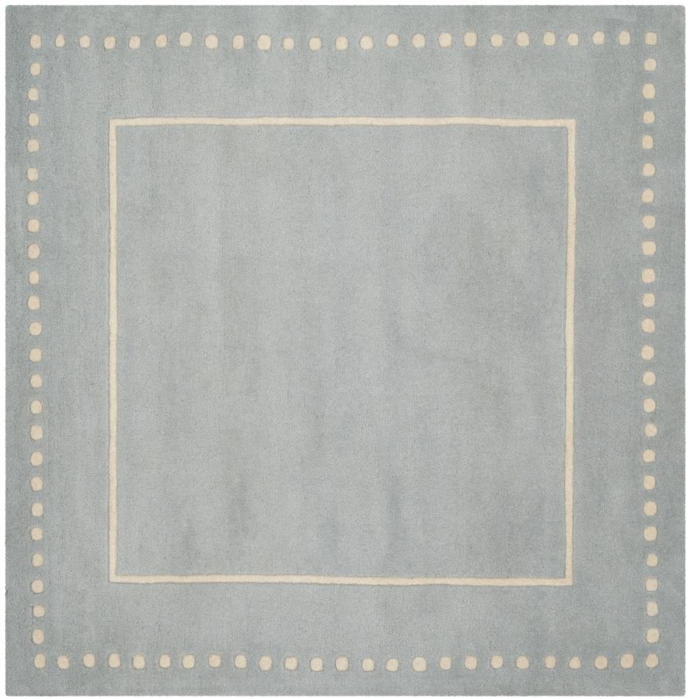 Bella BEL151 Hand Tufted Area Rug - Light Blue/Ivory - 5'x5' - Safavieh.