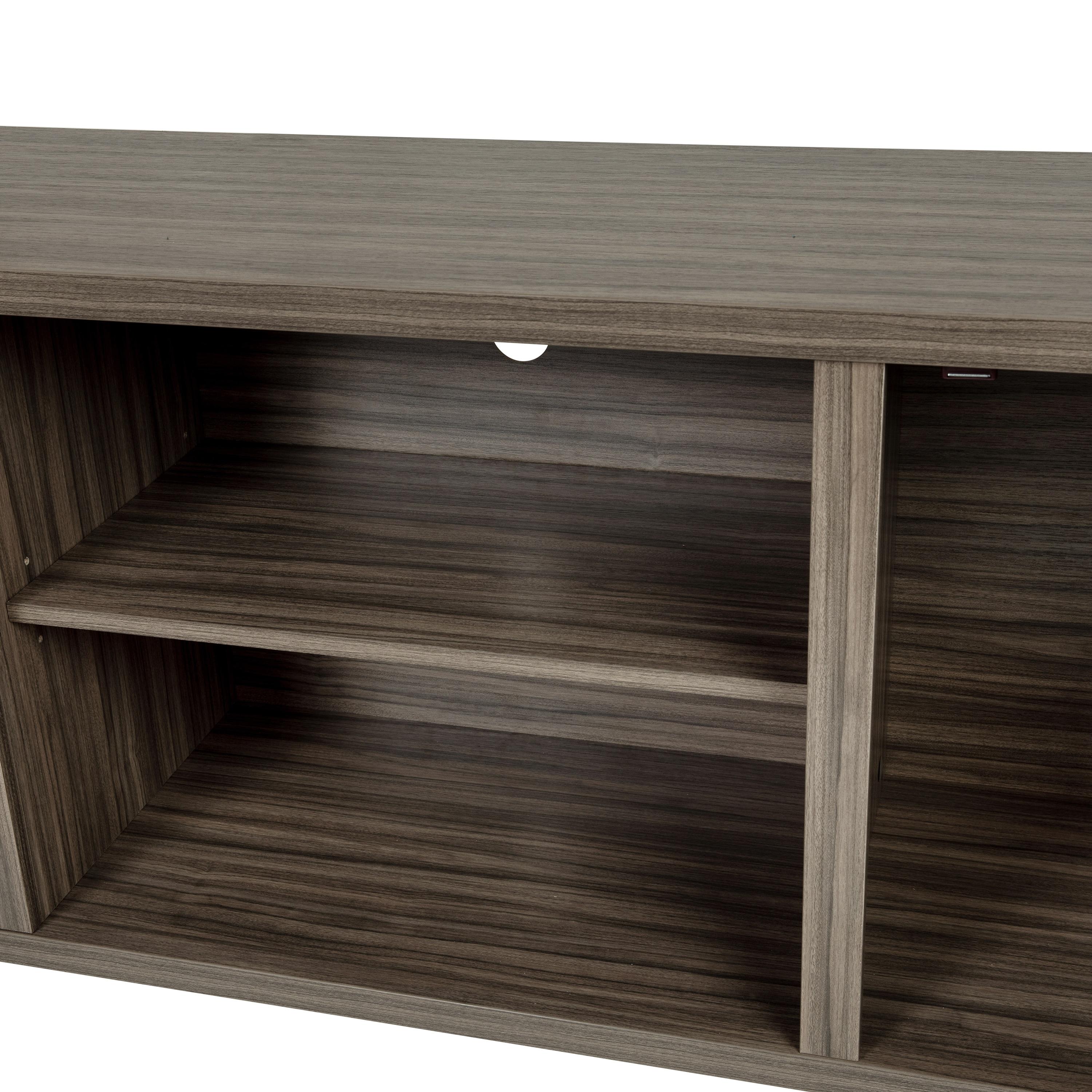 Flash Furniture Ayrith Collection 1 Shelf Modern TV Stand, Gray Wash Oak