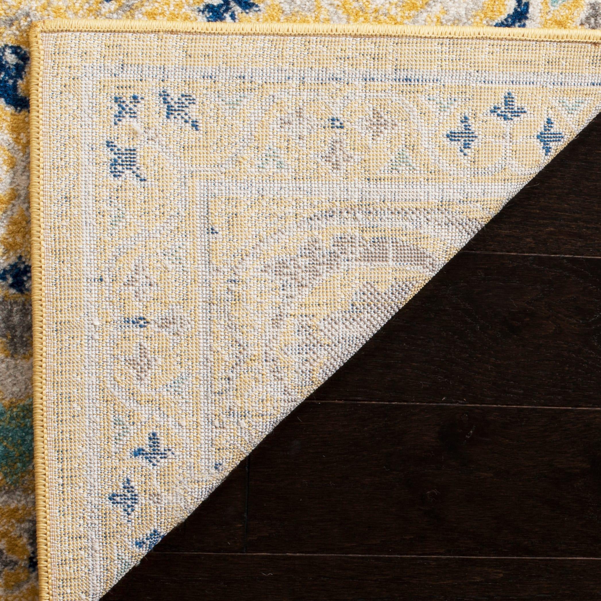 Evoke EVK251 Power Loomed Area Rug - Gold/Ivory - 6'7"x9' - Safavieh.
