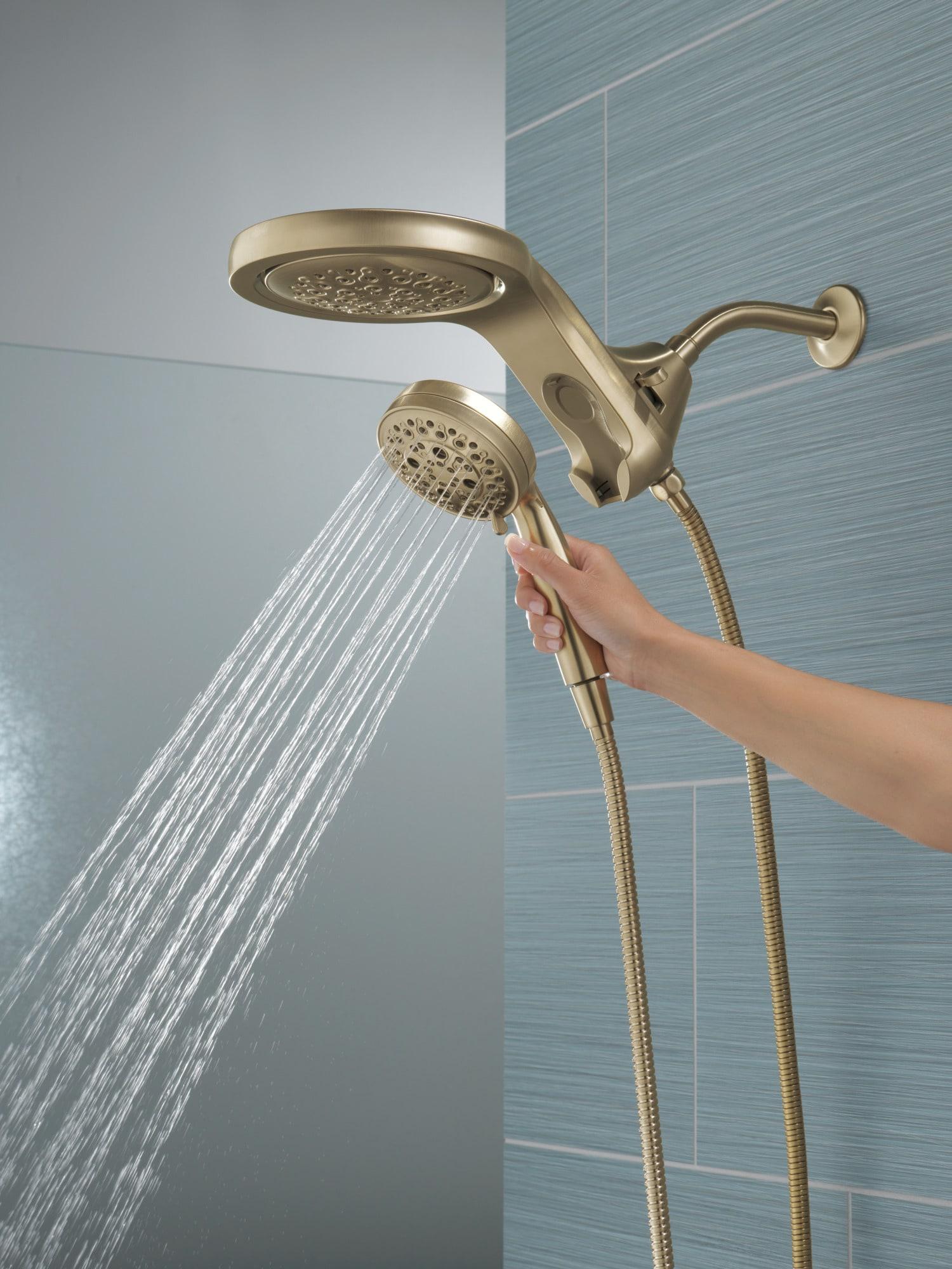 Hydrorain 5 Spray Dual Shower Head and Handheld Shower with Lumicoat and H2Okinetic 2.5 GPM