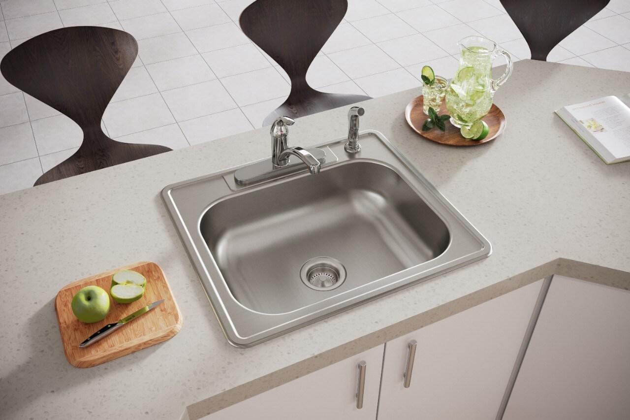 Dayton 25" L x 22" W Drop-In Kitchen Sink