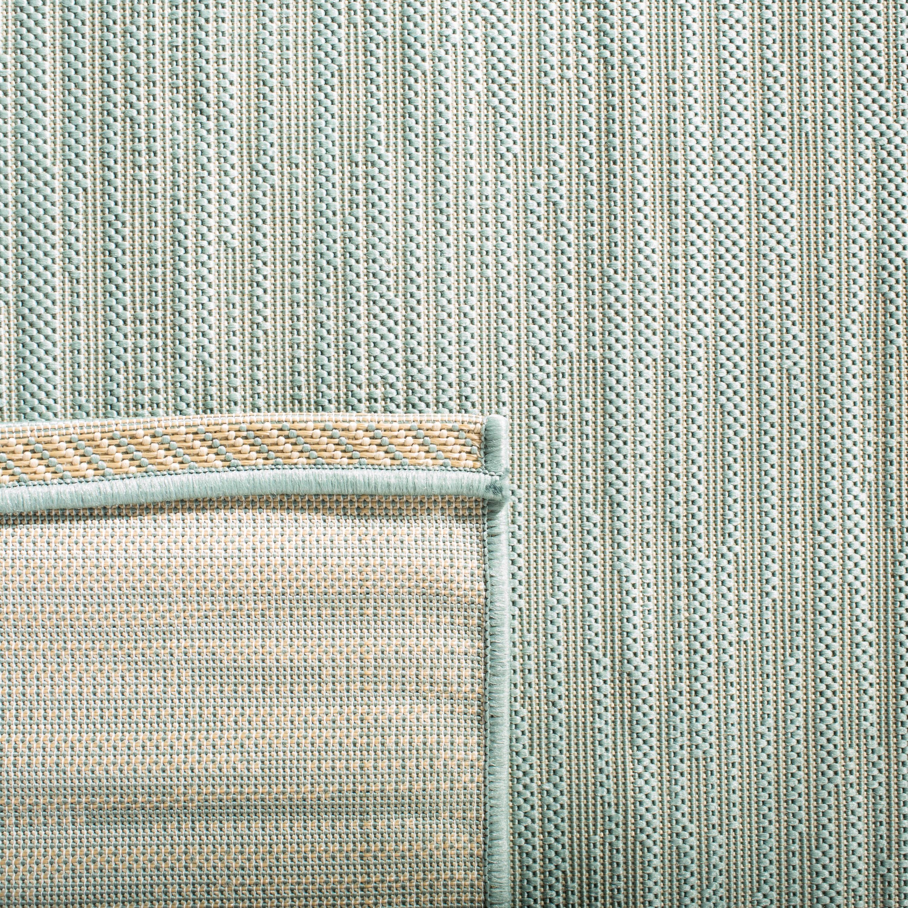 Courtyard CY6576 Power Loomed Indoor/Outdoor Accent Rug - Aqua/Cream - 2'7"x5' - Safavieh.