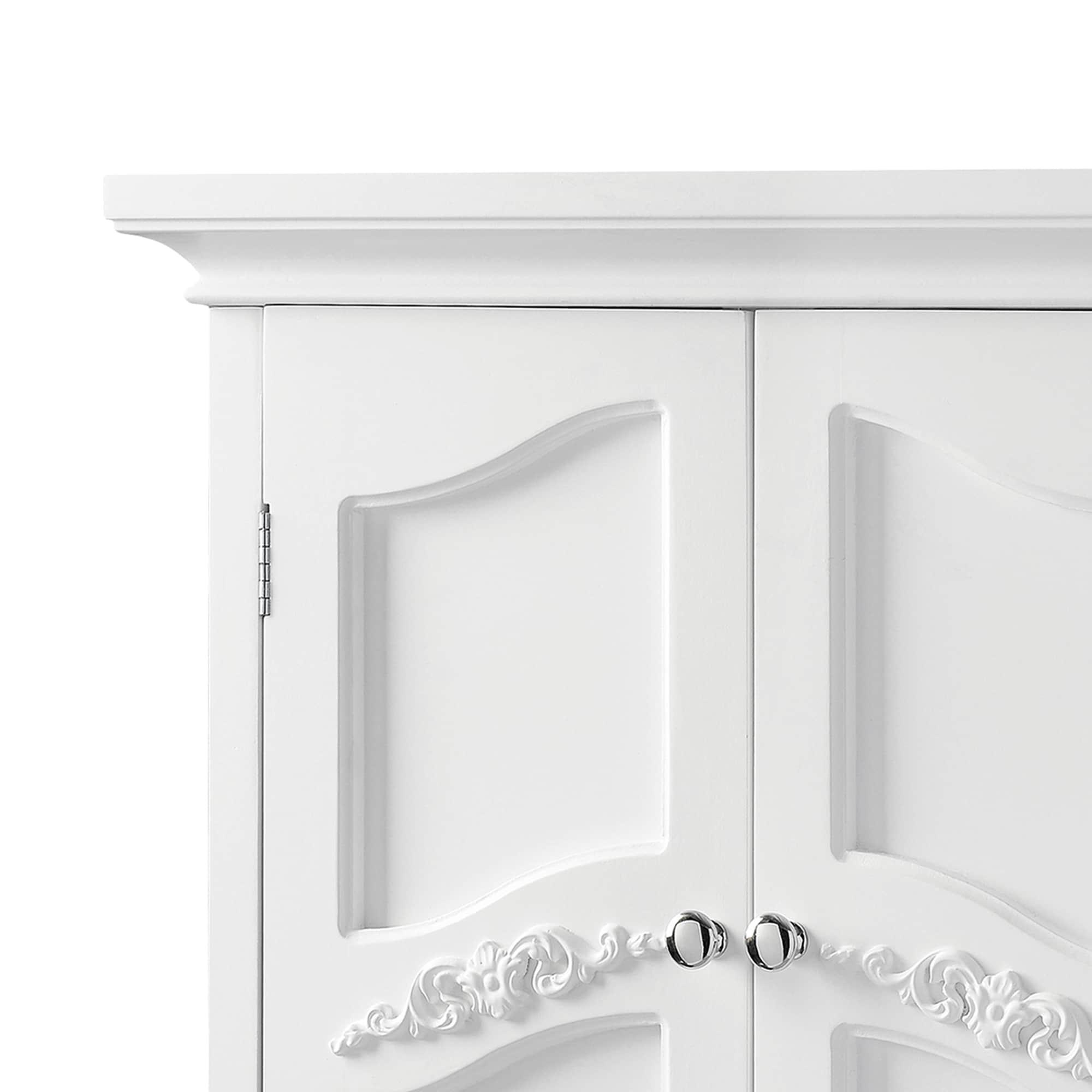 Versailles 2-Door Removable Wall Cabinet with Adjustable Shelves