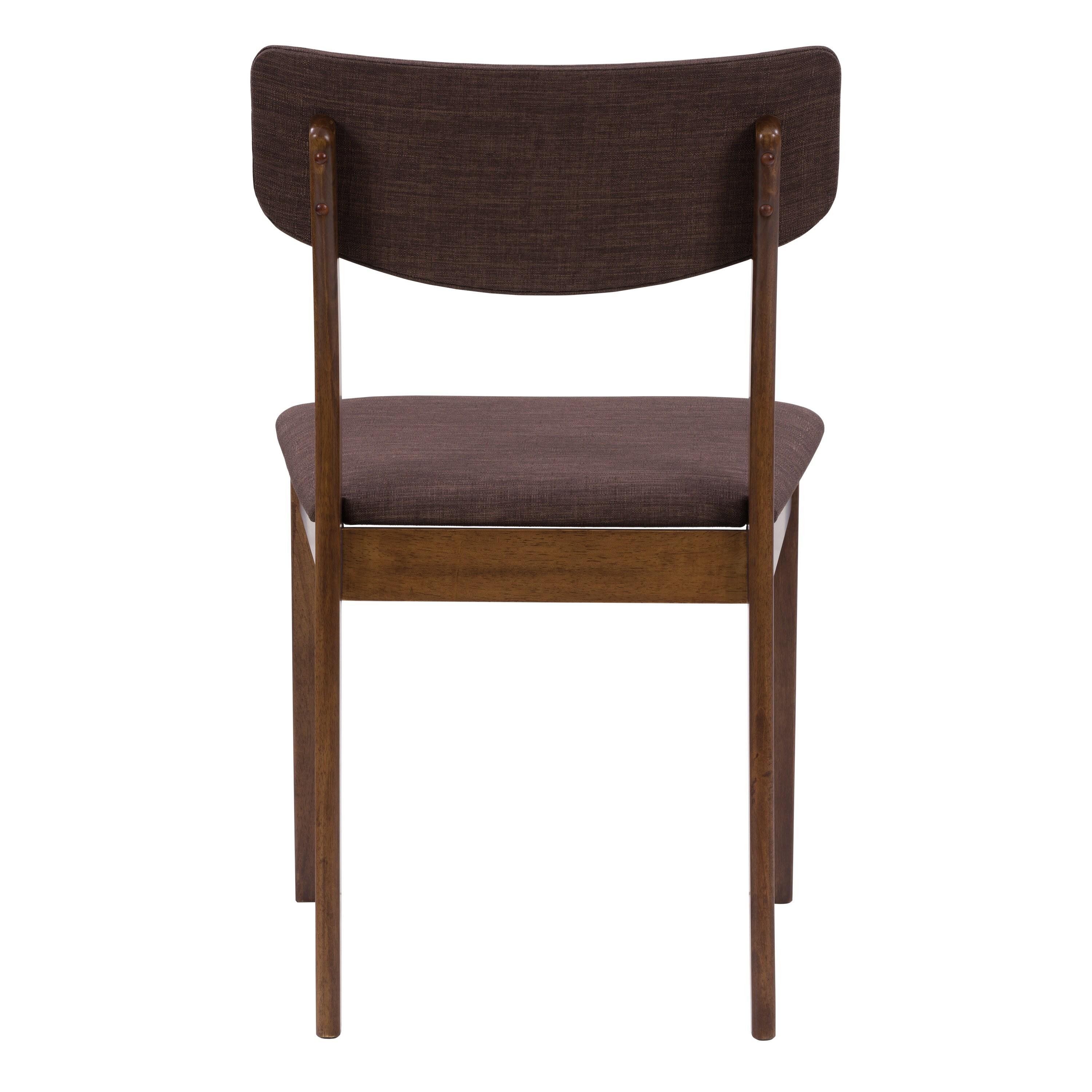 Set of 2 Branson Wood Dining Chairs Walnut Stain - CorLiving