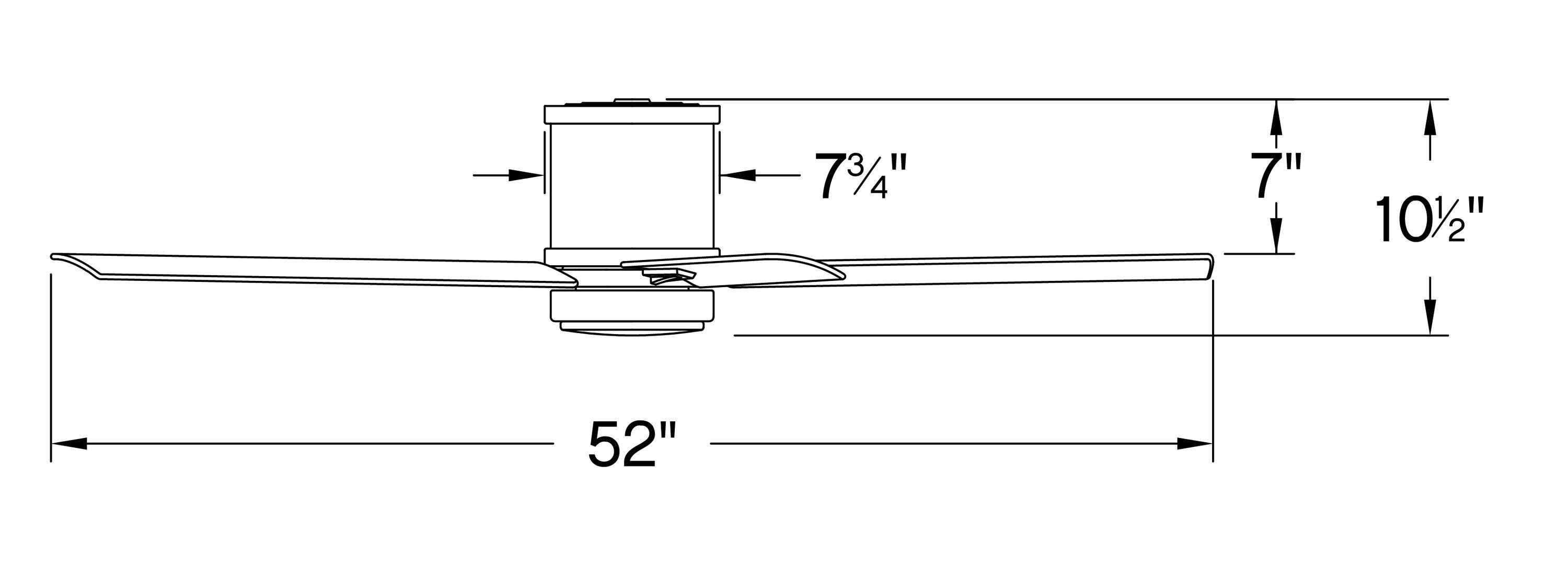 Vail Flush 52" Indoor/Outdoor Smart Ceiling Fan with Integrated LED + HIRO Remote