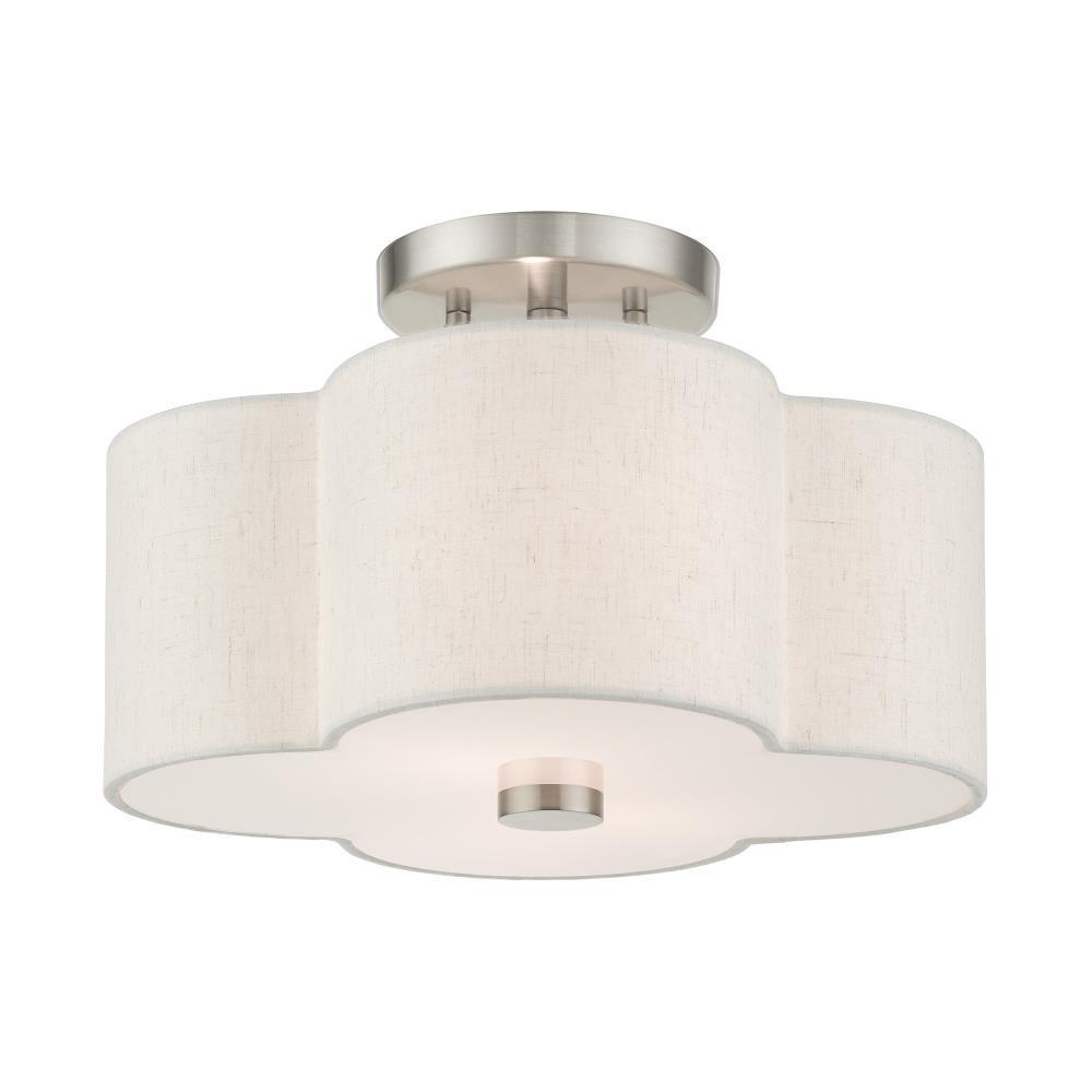 Livex Lighting Solstice 2 - Light Semi-Flush Mount in  Brushed Nickel