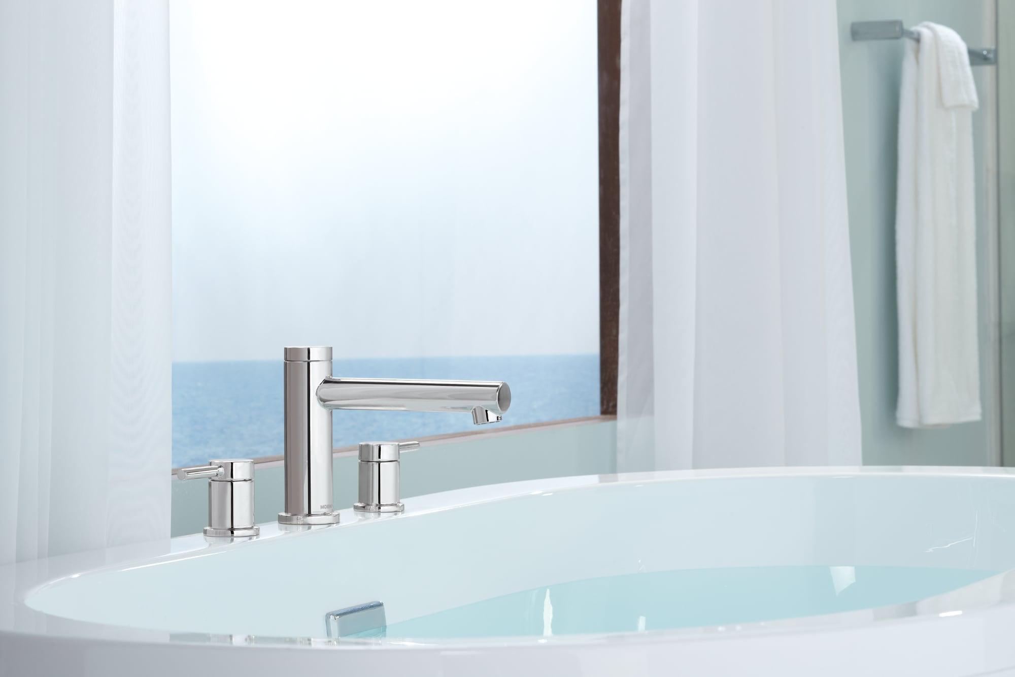 Align Double Handle Deck Mounted Roman Tub Faucet Trim