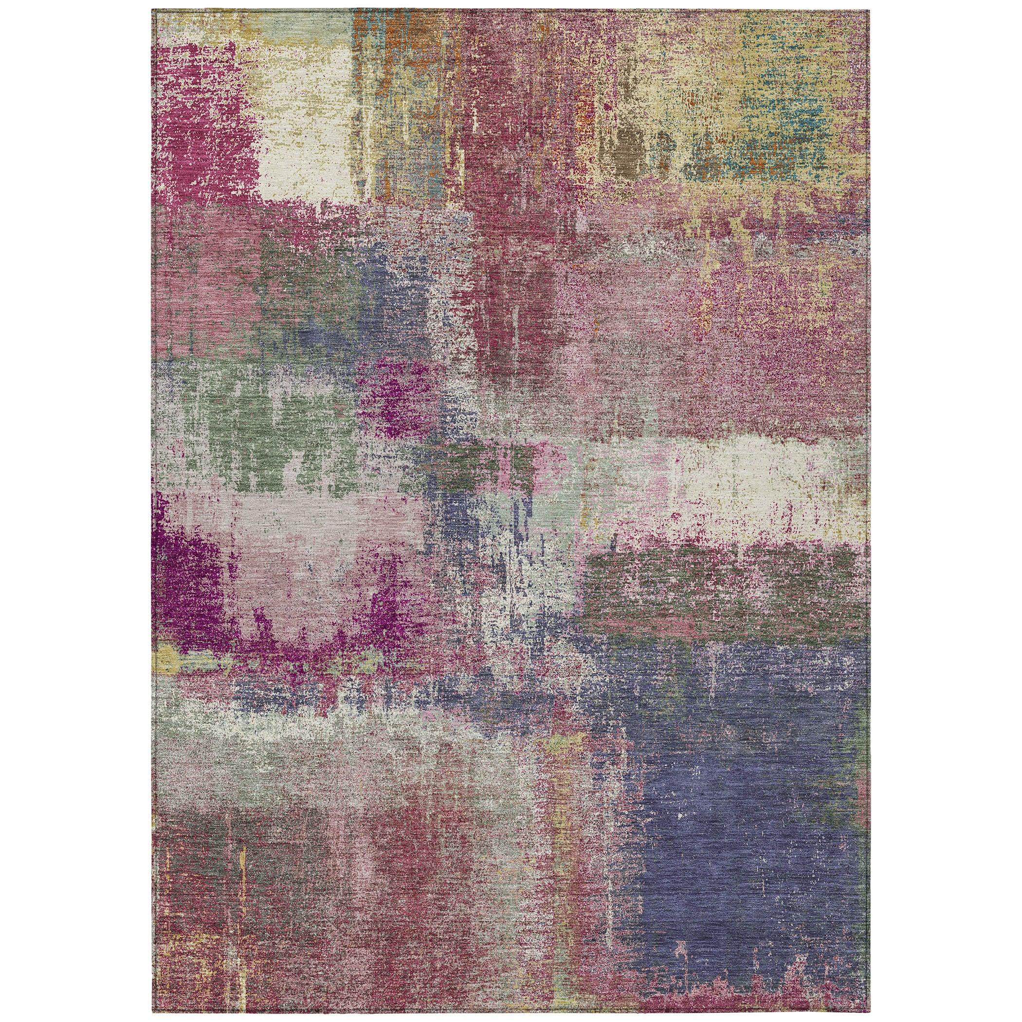Machine Washable Indoor/Outdoor Christain ACN1354 Blush Rug