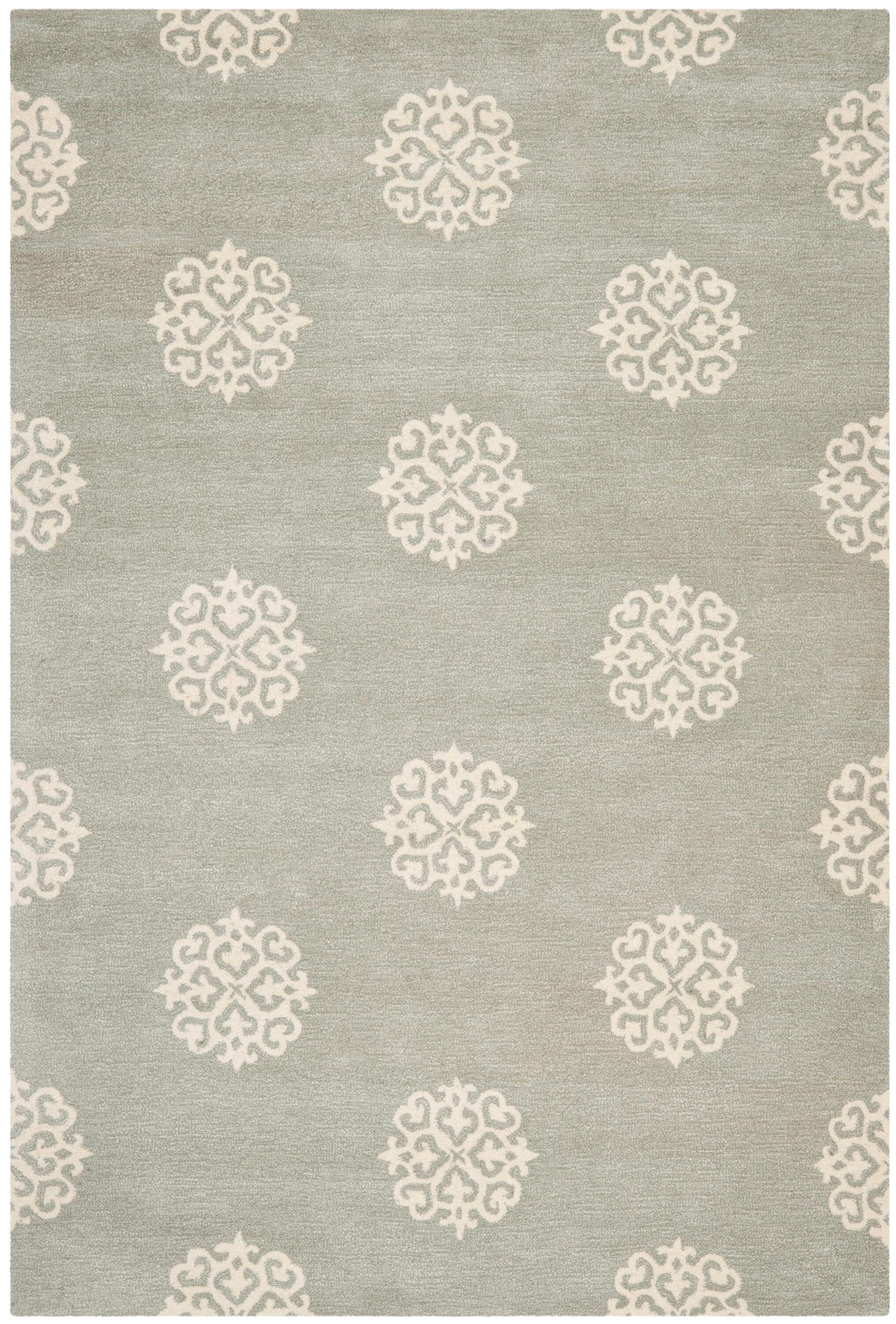 Soho SOH724 Hand Tufted Indoor Area Rug - Grey/Ivory - 6'x9' - Safavieh