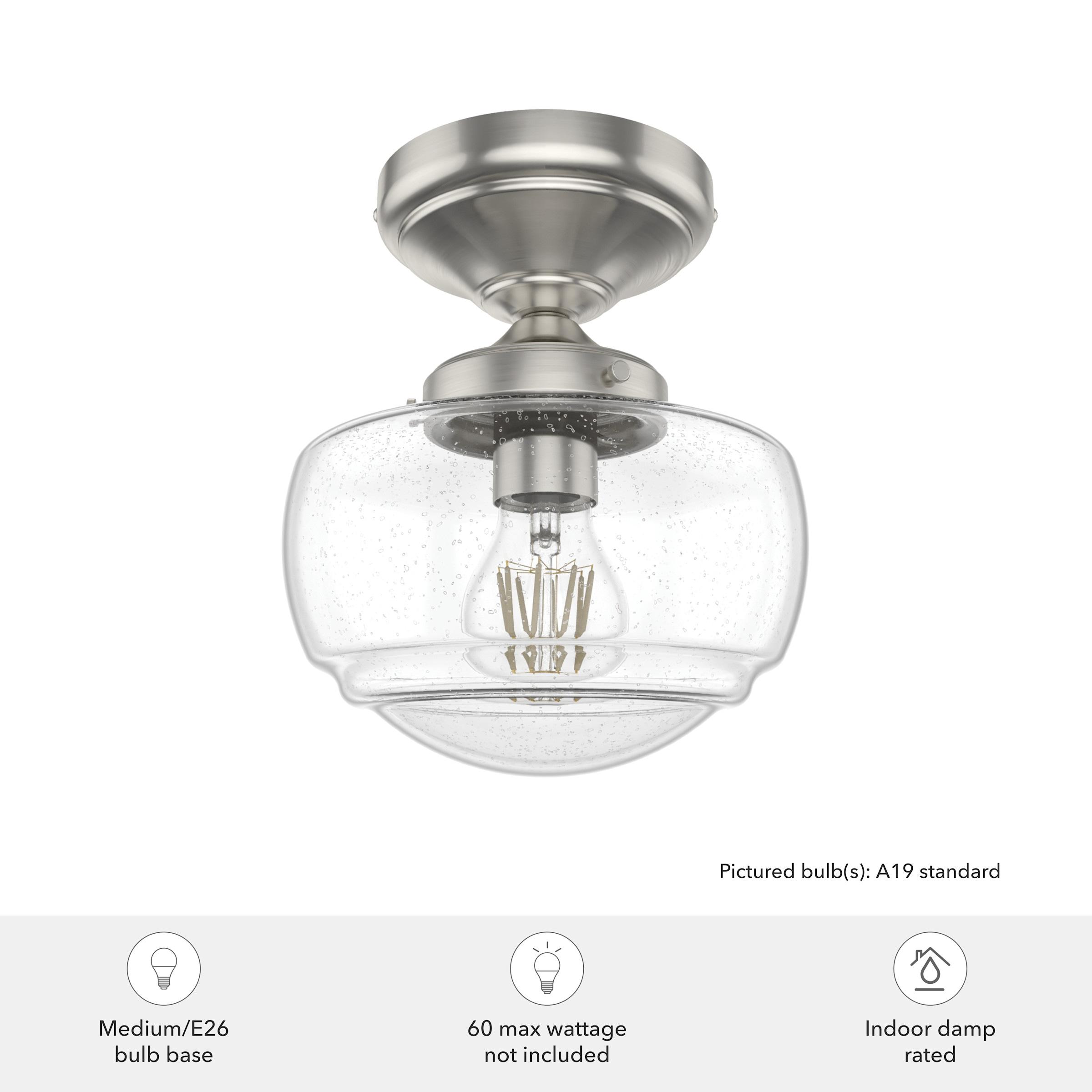 Hunter Fan Hunter Saddle Creek 1 Light Mini Flush Mount Ceiling Light Fixture